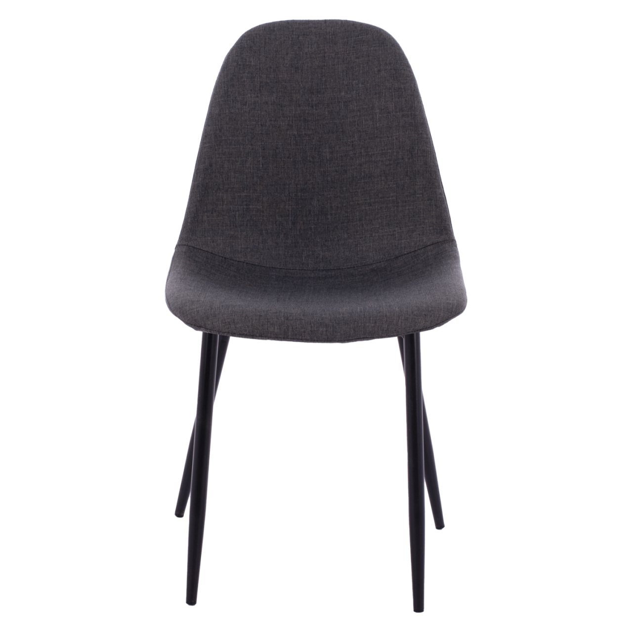 Dining chair Leonardo HM00100.16 with metallic legs and dark grey fabric 43,5x59x84 cm. [3]
