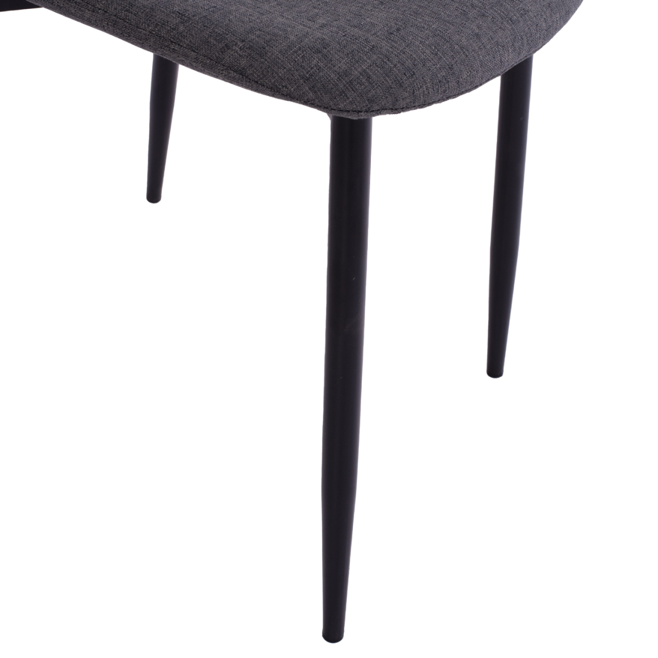 Dining chair Leonardo HM00100.16 with metallic legs and dark grey fabric 43,5x59x84 cm. [8]