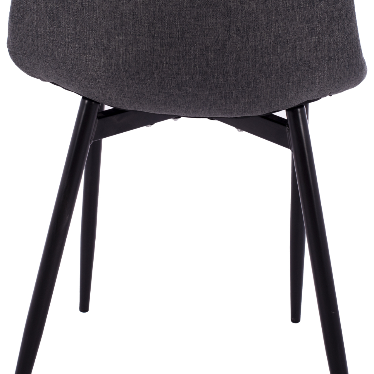 Dining chair Leonardo HM00100.16 with metallic legs and dark grey fabric 43,5x59x84 cm. [9]