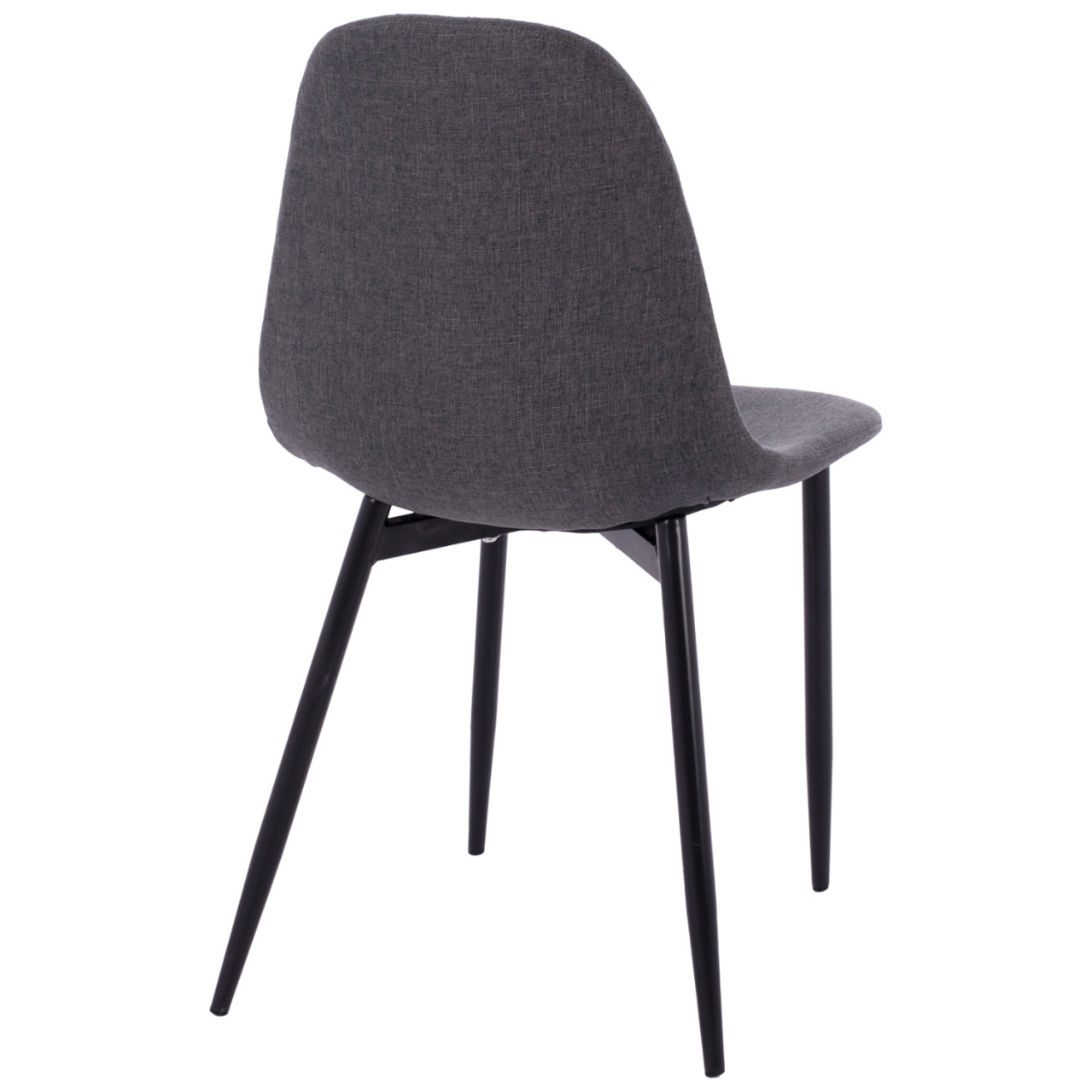 Dining chair Leonardo HM00100.16 with metallic legs and dark grey fabric 43,5x59x84 cm. [5]