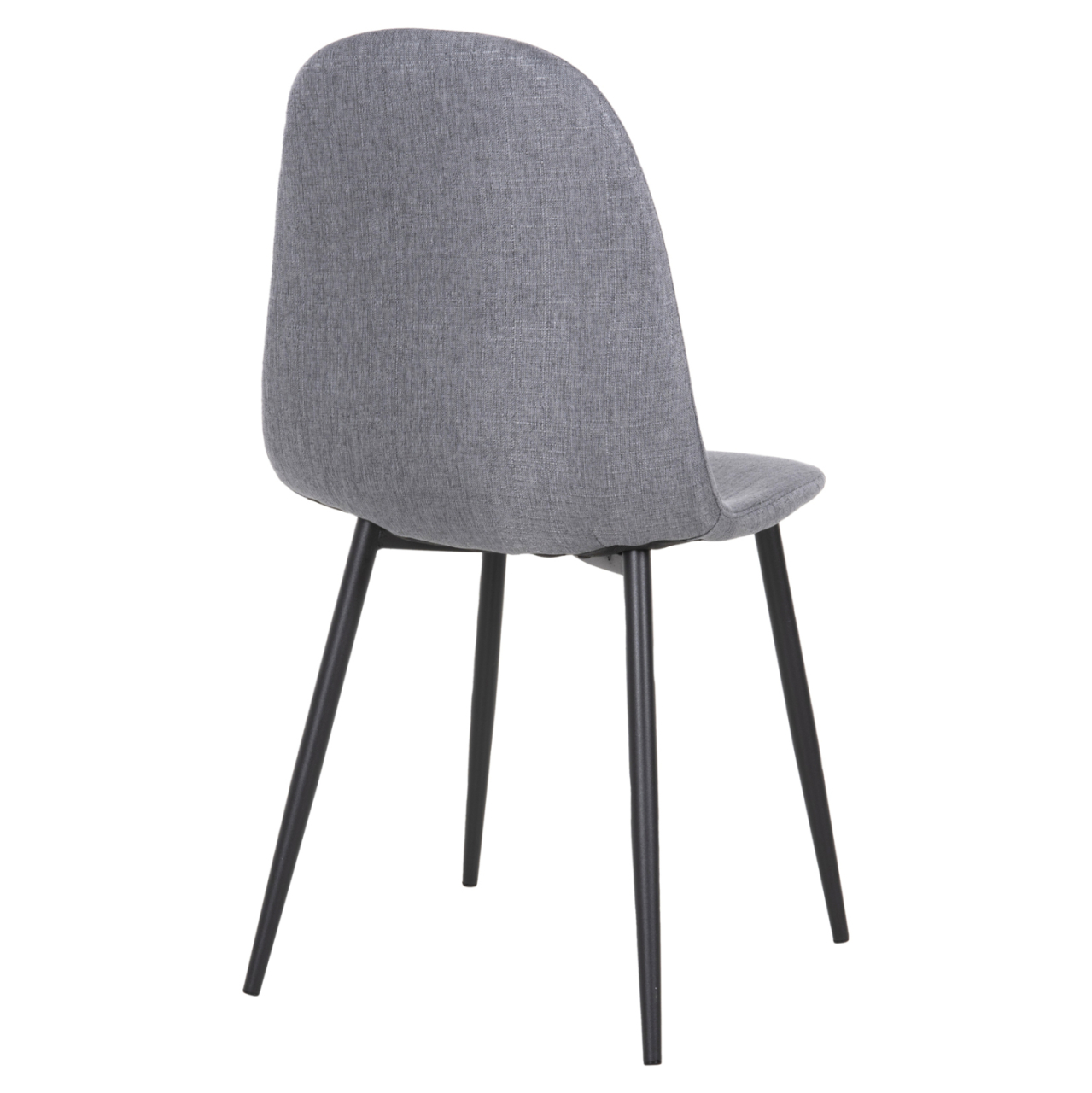 DINING CHAIR LEONARDO HM00100.26 GREY FABRIC and BLACK METAL LEGS 42x49,5x89Hcm. [5]