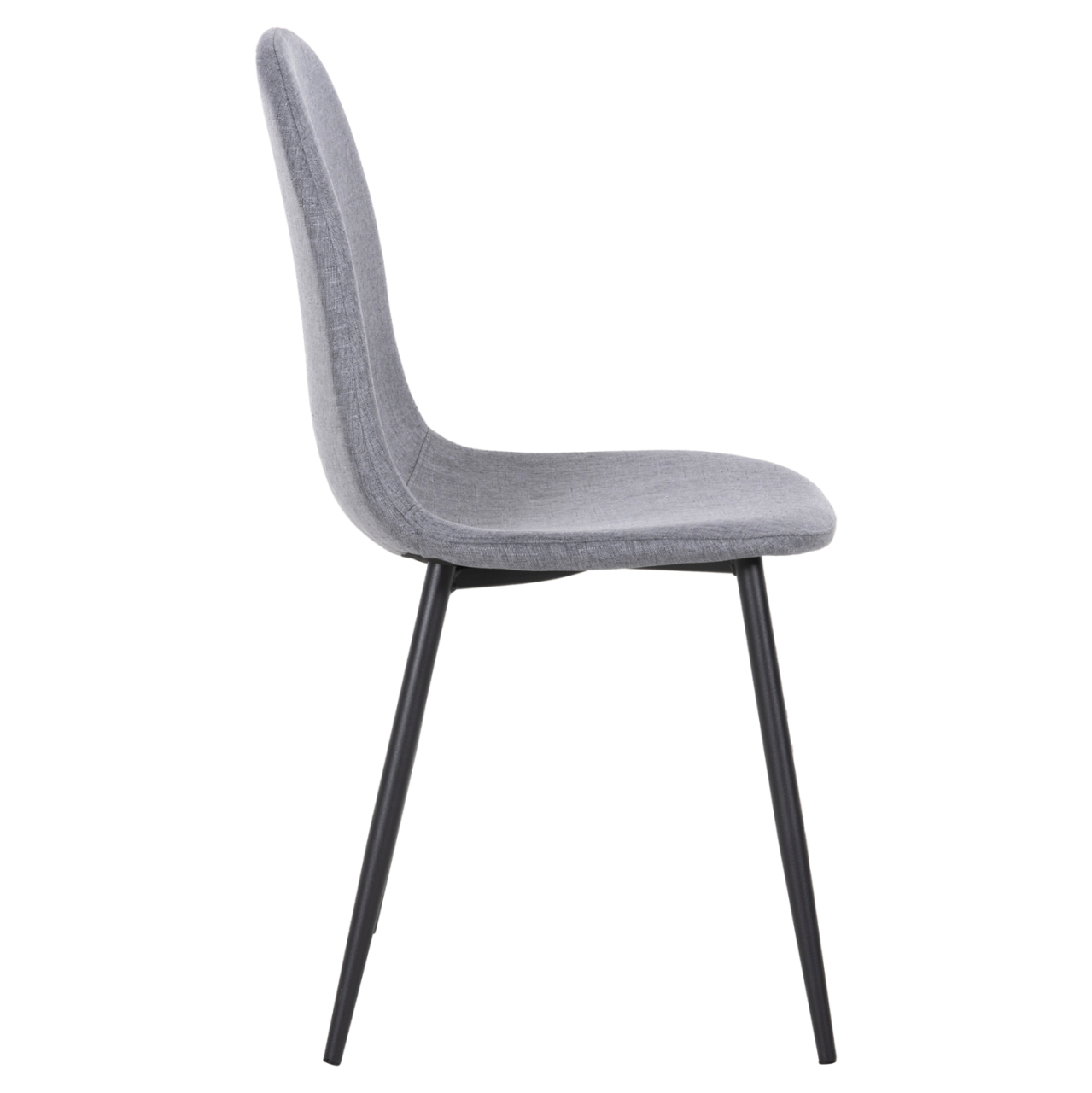 DINING CHAIR LEONARDO HM00100.26 GREY FABRIC and BLACK METAL LEGS 42x49,5x89Hcm. [4]