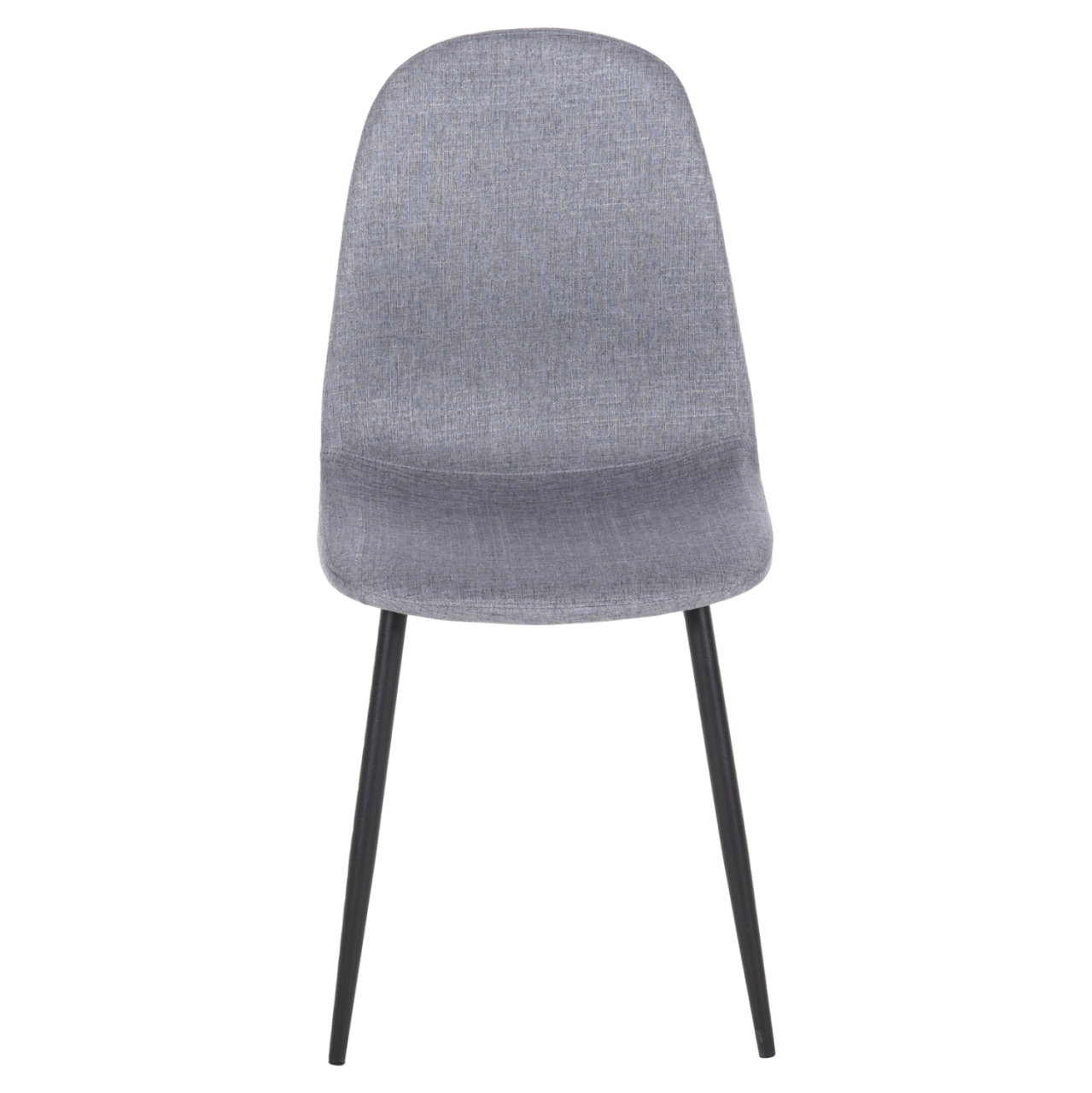 DINING CHAIR LEONARDO HM00100.26 GREY FABRIC and BLACK METAL LEGS 42x49,5x89Hcm. [3]