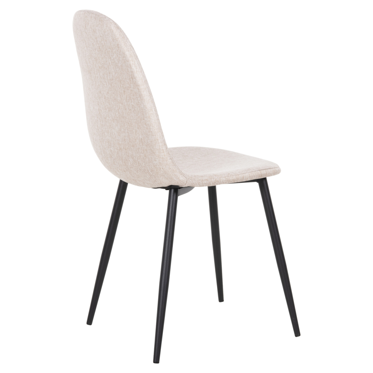 DINING CHAIR LEONARDO HM00100.27 BEIGE FABRIC and BLACK METAL LEGS 42x49,5x89Hcm. [5]