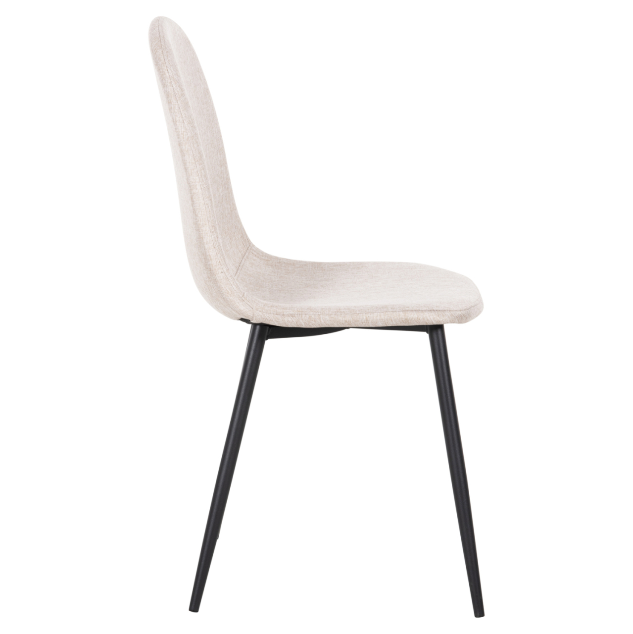 DINING CHAIR LEONARDO HM00100.27 BEIGE FABRIC and BLACK METAL LEGS 42x49,5x89Hcm. [4]
