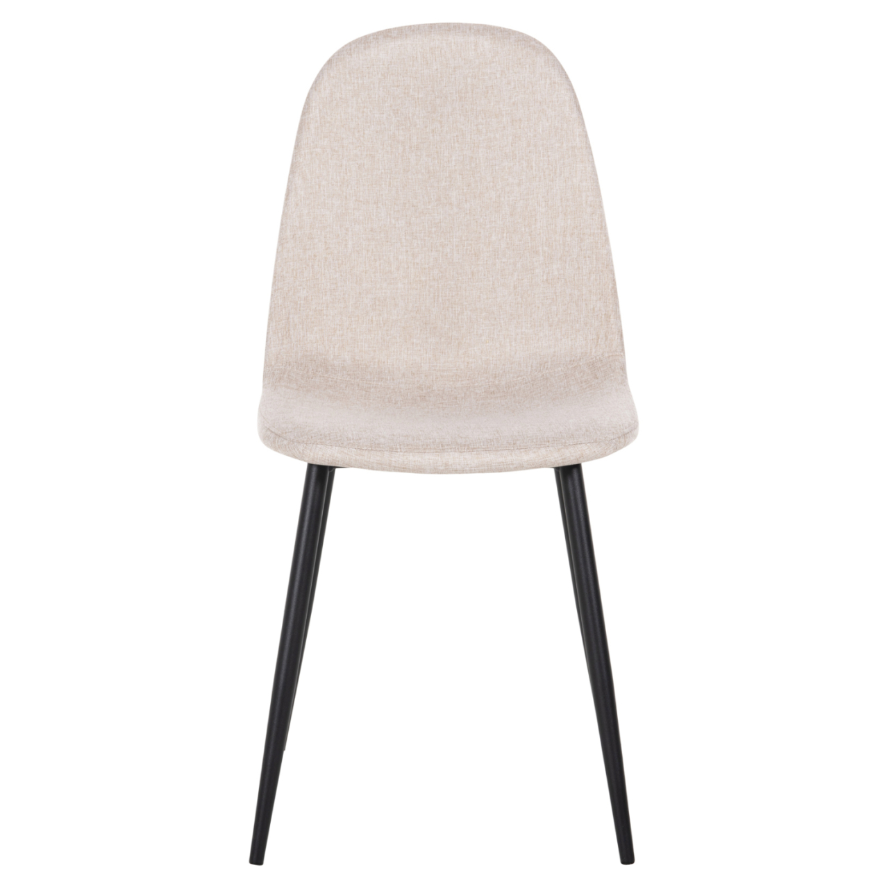 DINING CHAIR LEONARDO HM00100.27 BEIGE FABRIC and BLACK METAL LEGS 42x49,5x89Hcm. [3]