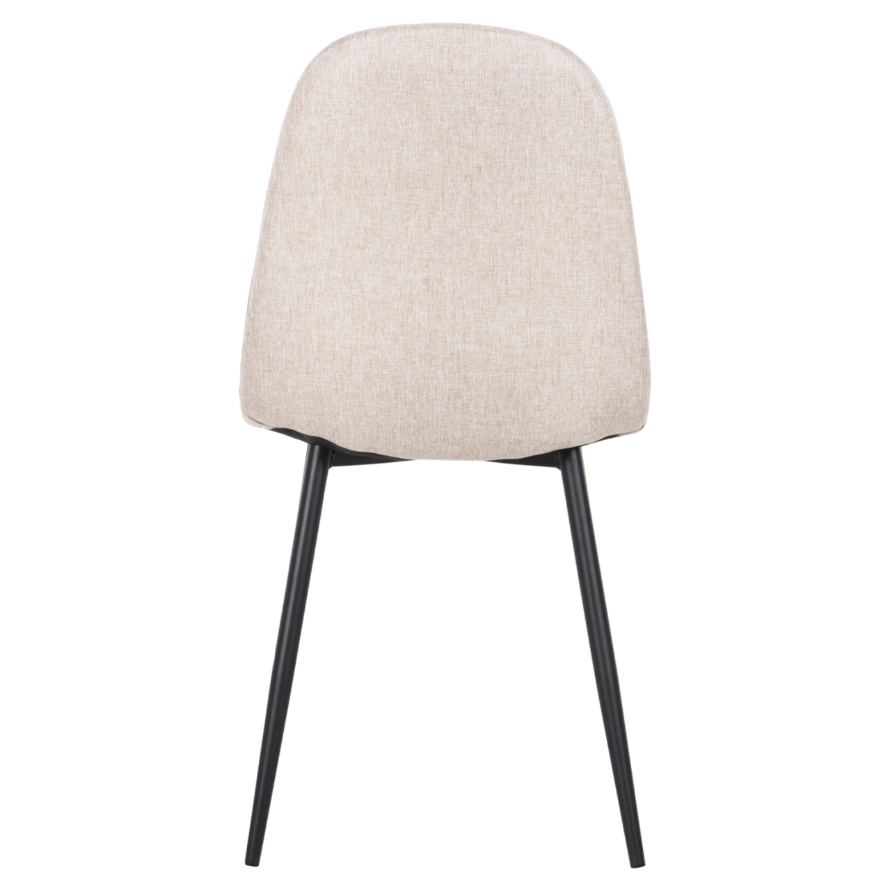 DINING CHAIR LEONARDO HM00100.27 BEIGE FABRIC and BLACK METAL LEGS 42x49,5x89Hcm. [6]