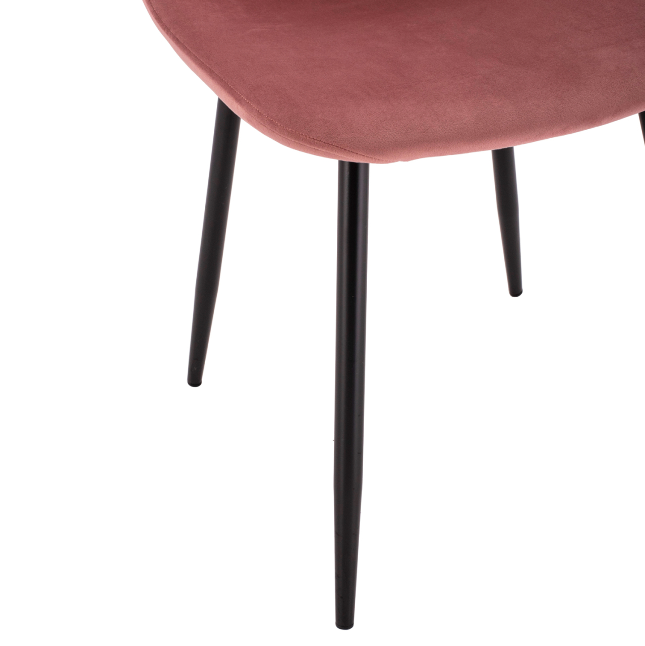 Dining Chair Leonardo Rotten apple velvet with metallic legs HM00100.02 45x53x85 cm. [9]