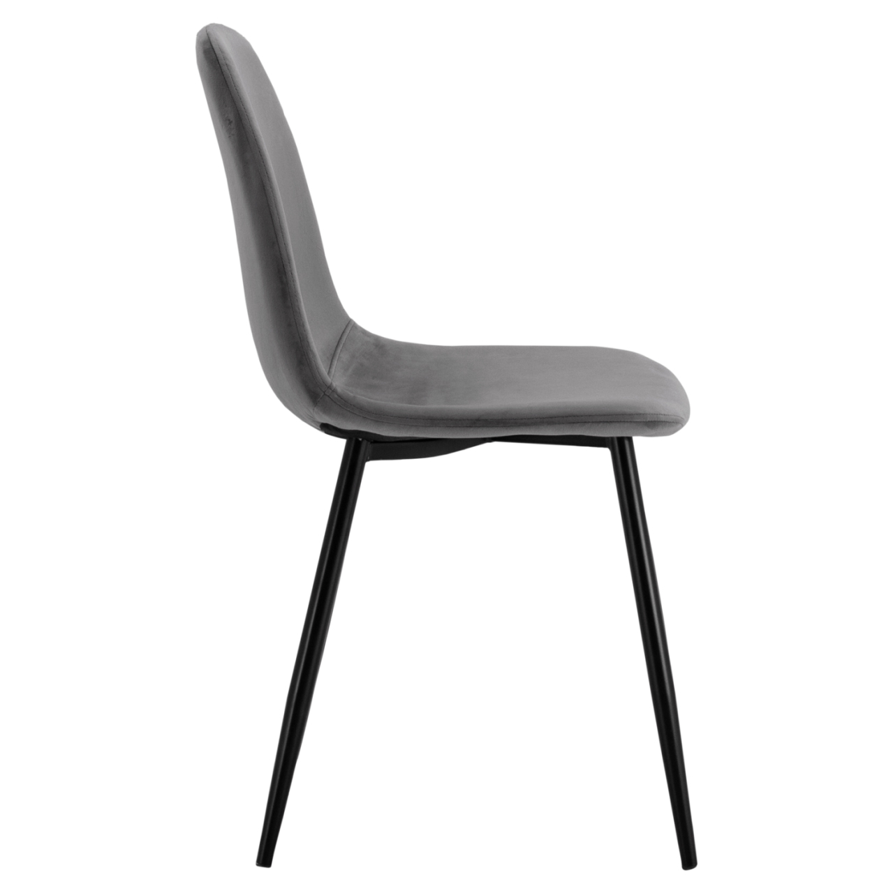 Dining Chair Leonardo Velvet Grey with metallic legs HM00100.01 45x53x85 cm. [4]