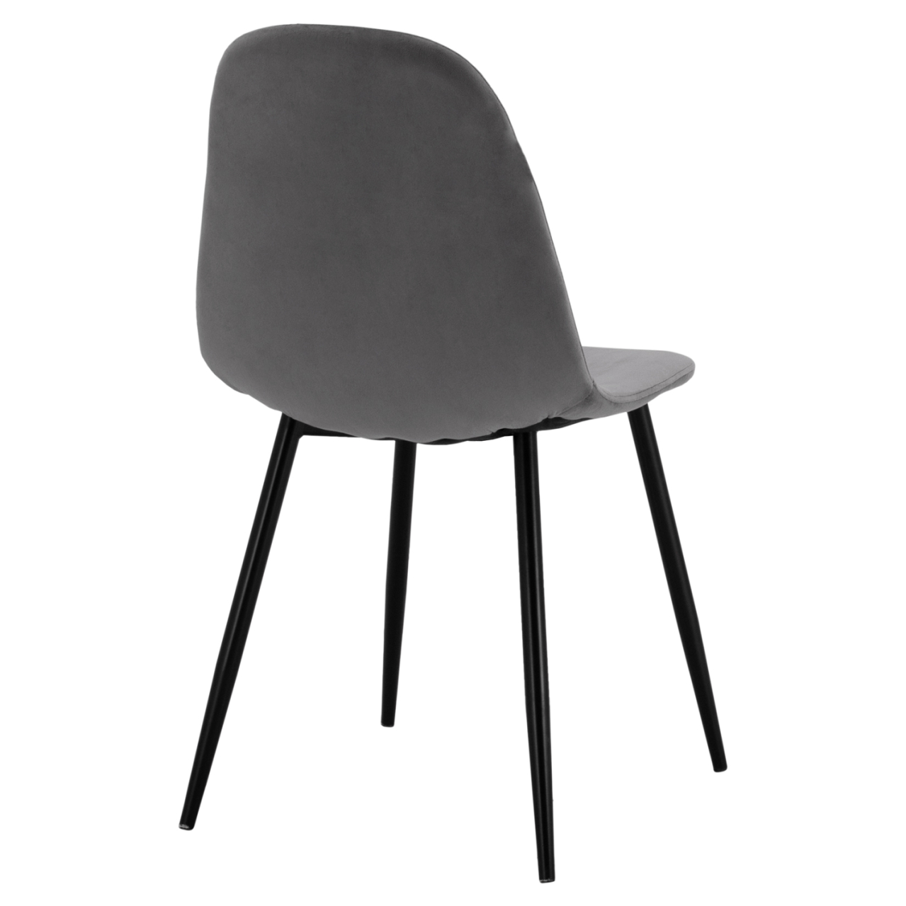 Dining Chair Leonardo Velvet Grey with metallic legs HM00100.01 45x53x85 cm. [5]