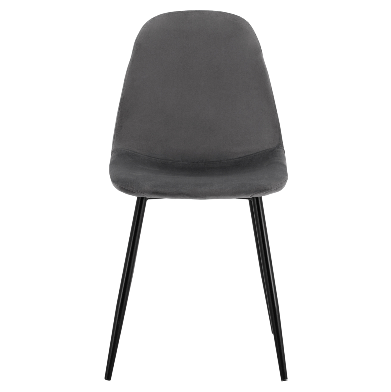 Dining Chair Leonardo Velvet Grey with metallic legs HM00100.01 45x53x85 cm. [3]