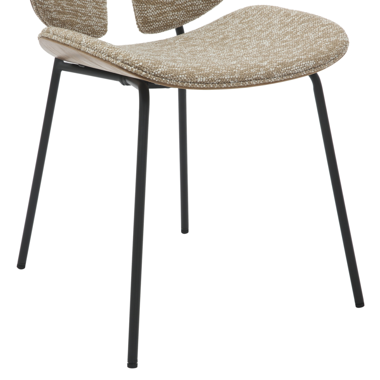 DINING CHAIR LUNGS HM9982.01 BLACK METAL FRAME-BEIGE FABRIC 49x53,5x80Hcm. [8]
