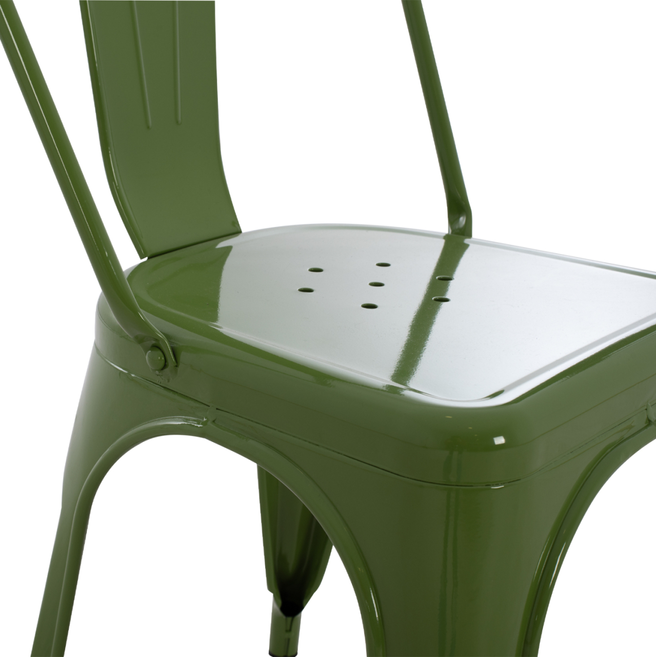 DINING CHAIR MELITA HM8641.13 METAL IN LIGHT OLIVE GREEN COLOR 43x50x82Hcm. [10]