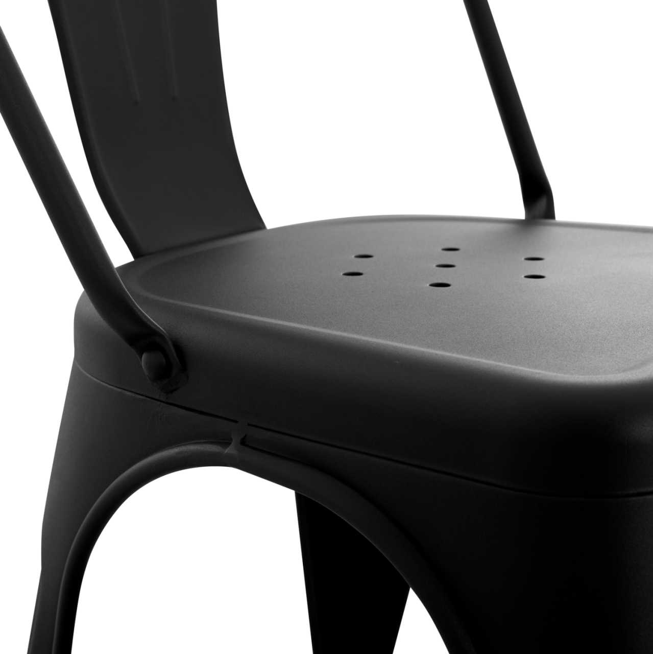 DINING CHAIR MELITA-PRO HM8641.42 METAL IN MATTE BLACK 44x47x84.5Hcm. [10]