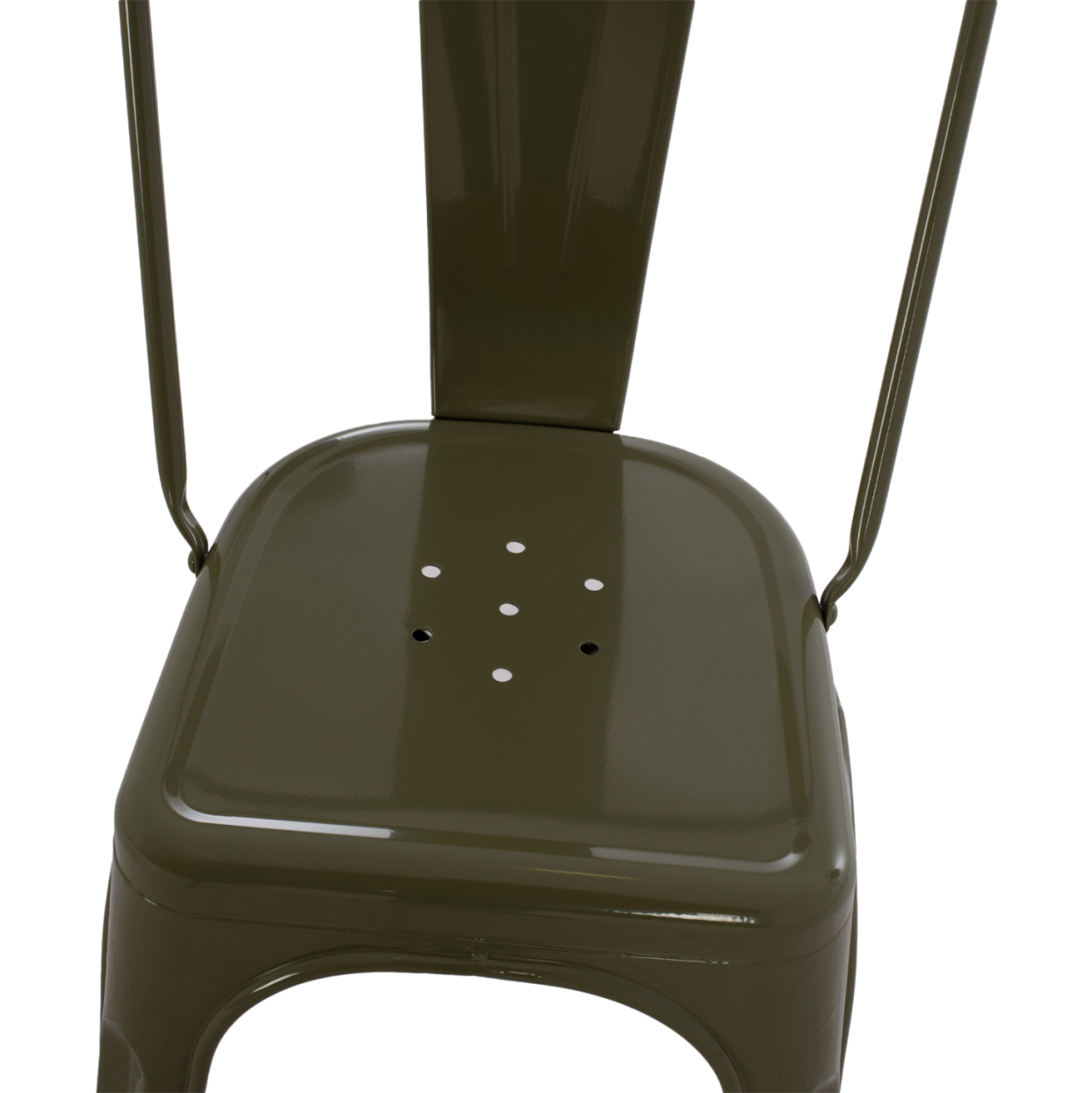 DINING CHAIR MELITA-PRO HM8641.43 METAL IN DARK OLIVE GREEN 44x47x84.5Hcm. [8]