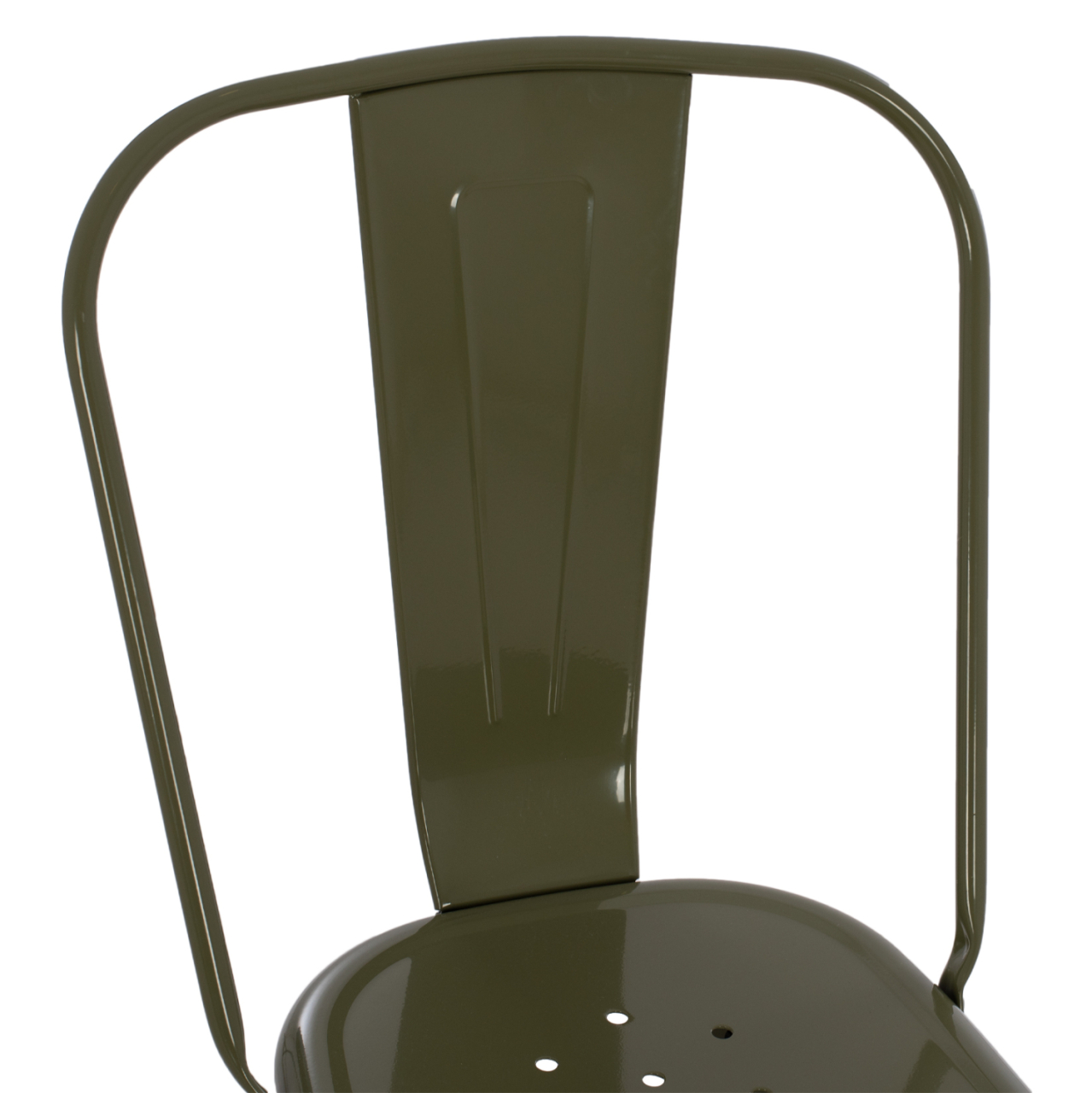 DINING CHAIR MELITA-PRO HM8641.43 METAL IN DARK OLIVE GREEN 44x47x84.5Hcm. [7]