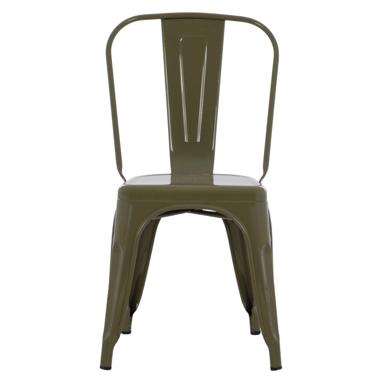 DINING CHAIR MELITA-PRO HM8641.43 METAL IN DARK OLIVE GREEN 44x47x84.5Hcm. [3]