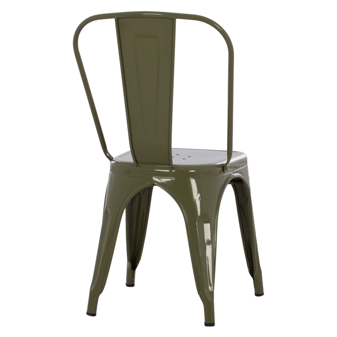 DINING CHAIR MELITA-PRO HM8641.43 METAL IN DARK OLIVE GREEN 44x47x84.5Hcm. [5]