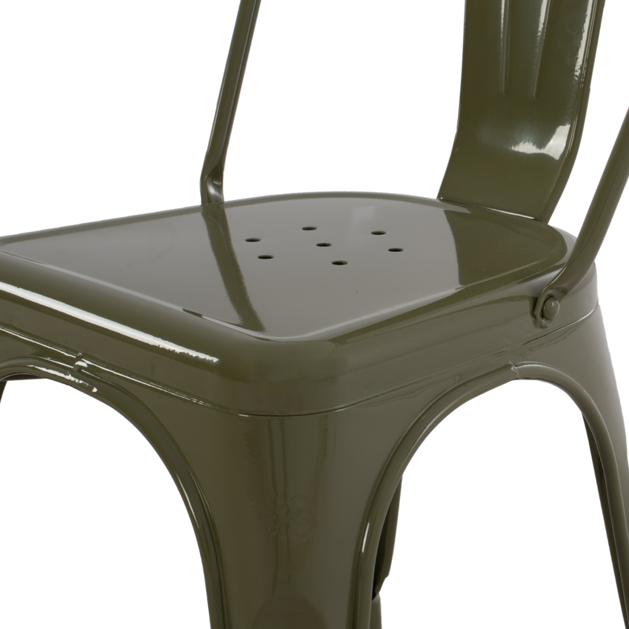 DINING CHAIR MELITA-PRO HM8641.43 METAL IN DARK OLIVE GREEN 44x47x84.5Hcm. [10]
