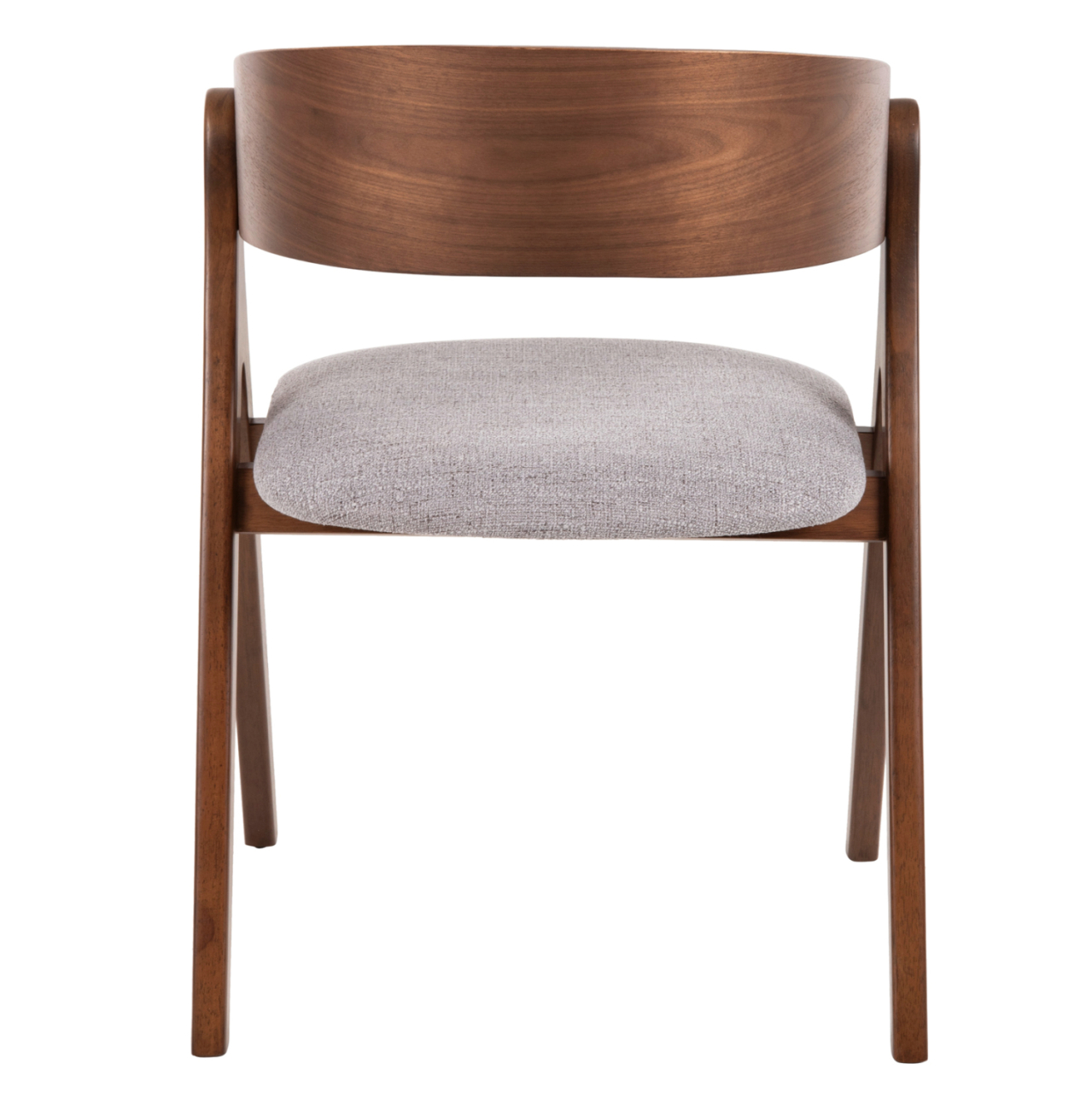 DINING CHAIR NEKKER HM9739.02 RUBBERWOOD IN WALNUT COLOR-GREY FABRIC SEAT 56x55x78Hcm. [6]