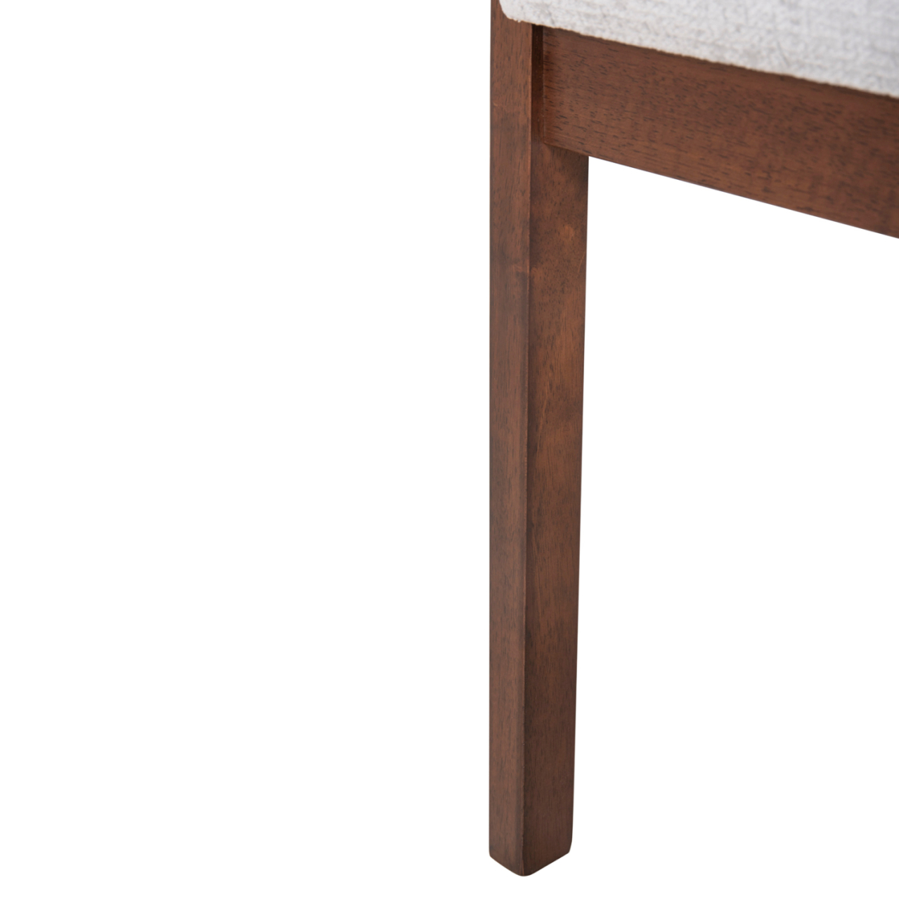 DINING CHAIR NERO HM9972 RUBBERWOOD IN WALNUT COLOR-GREY FABRIC SEAT 56x56x78Hcm. [10]