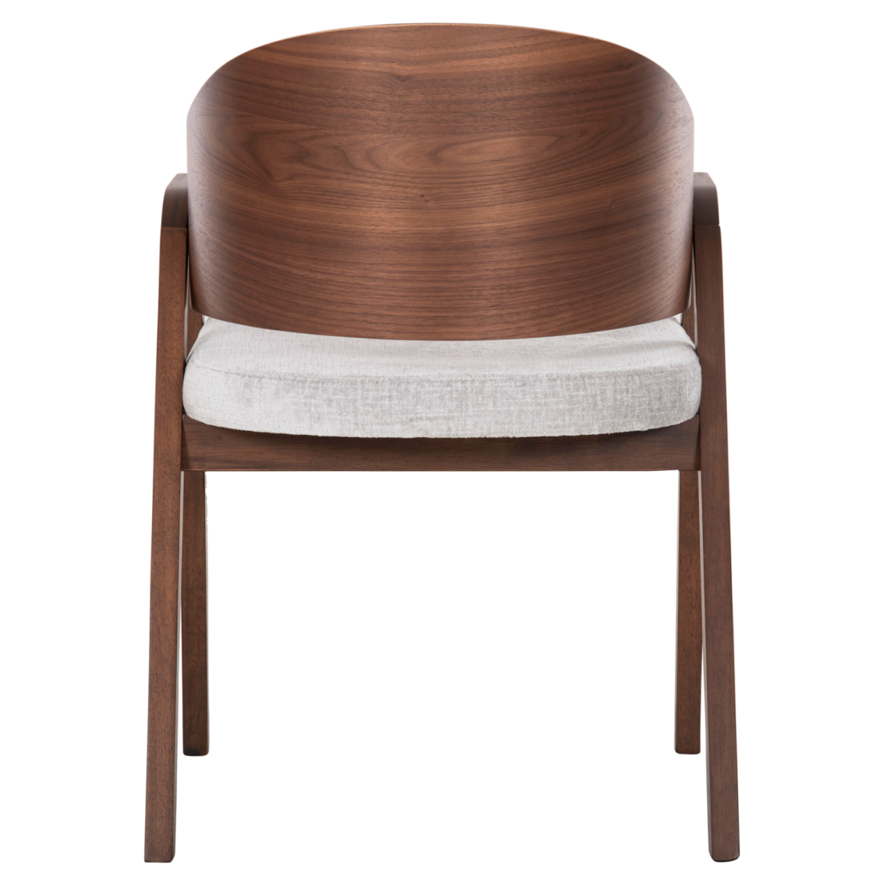 DINING CHAIR NERO HM9972 RUBBERWOOD IN WALNUT COLOR-GREY FABRIC SEAT 56x56x78Hcm. [6]