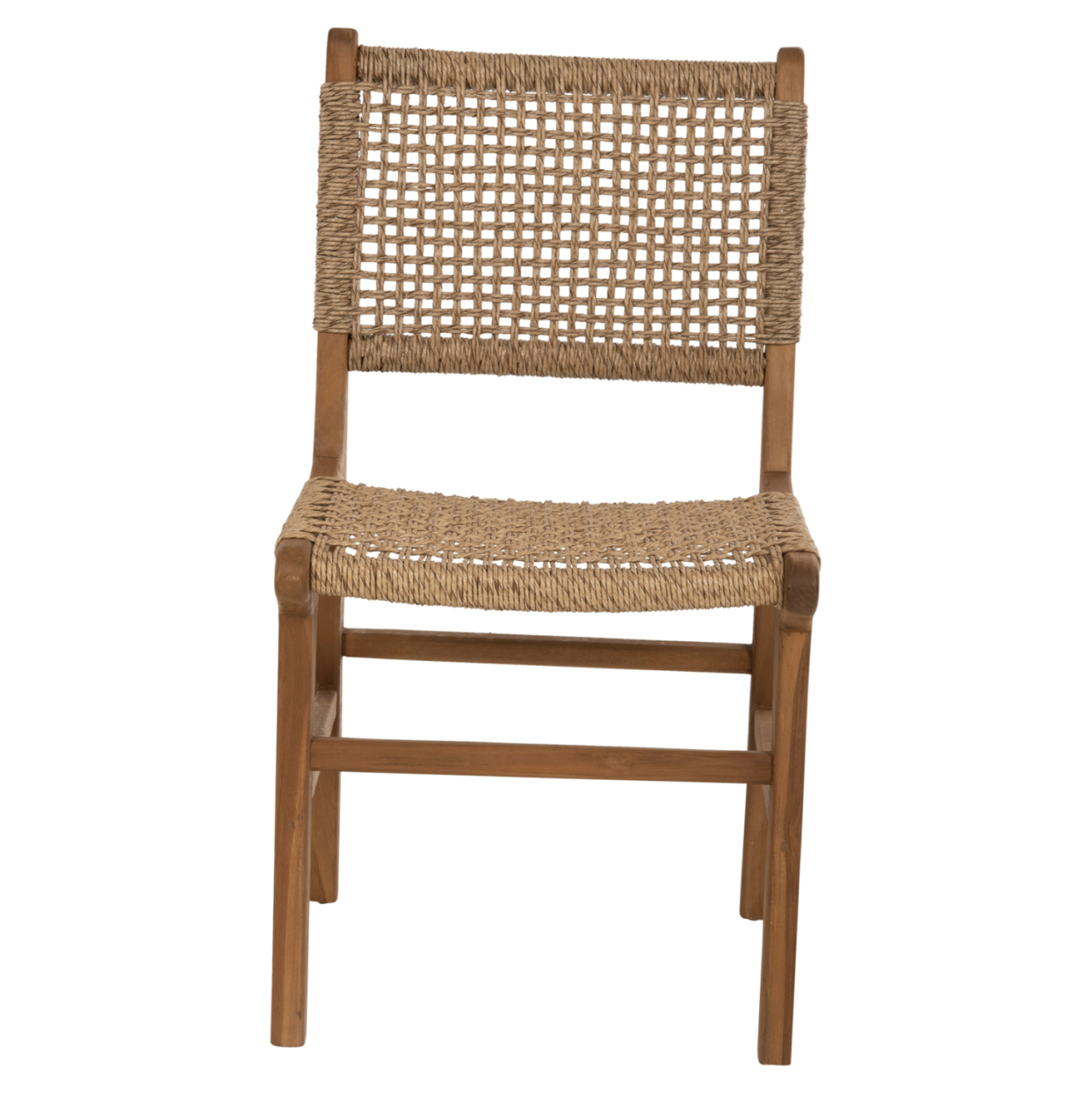 DINING CHAIR NESHA HM9386.11 TEAK WOOD AND VIRO ROPE 50x56x85Hcm. [3]