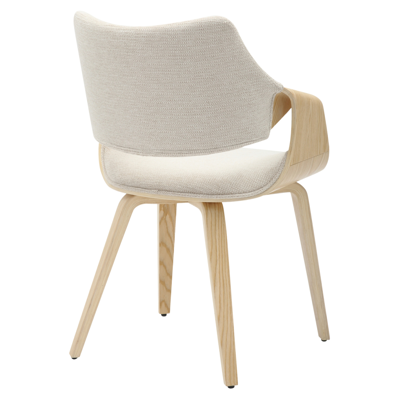 DINING CHAIR NETTO HM9976.01 PLYWOOD FRAME IN OAK-BEIGE FABRIC 55x56x83,5Hcm. [5]