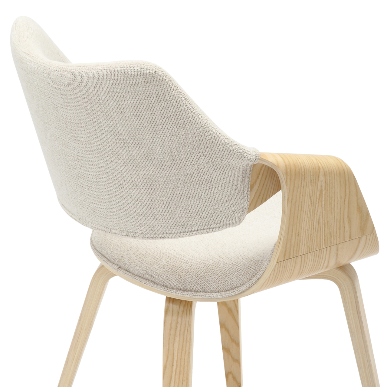 DINING CHAIR NETTO HM9976.01 PLYWOOD FRAME IN OAK-BEIGE FABRIC 55x56x83,5Hcm. [8]