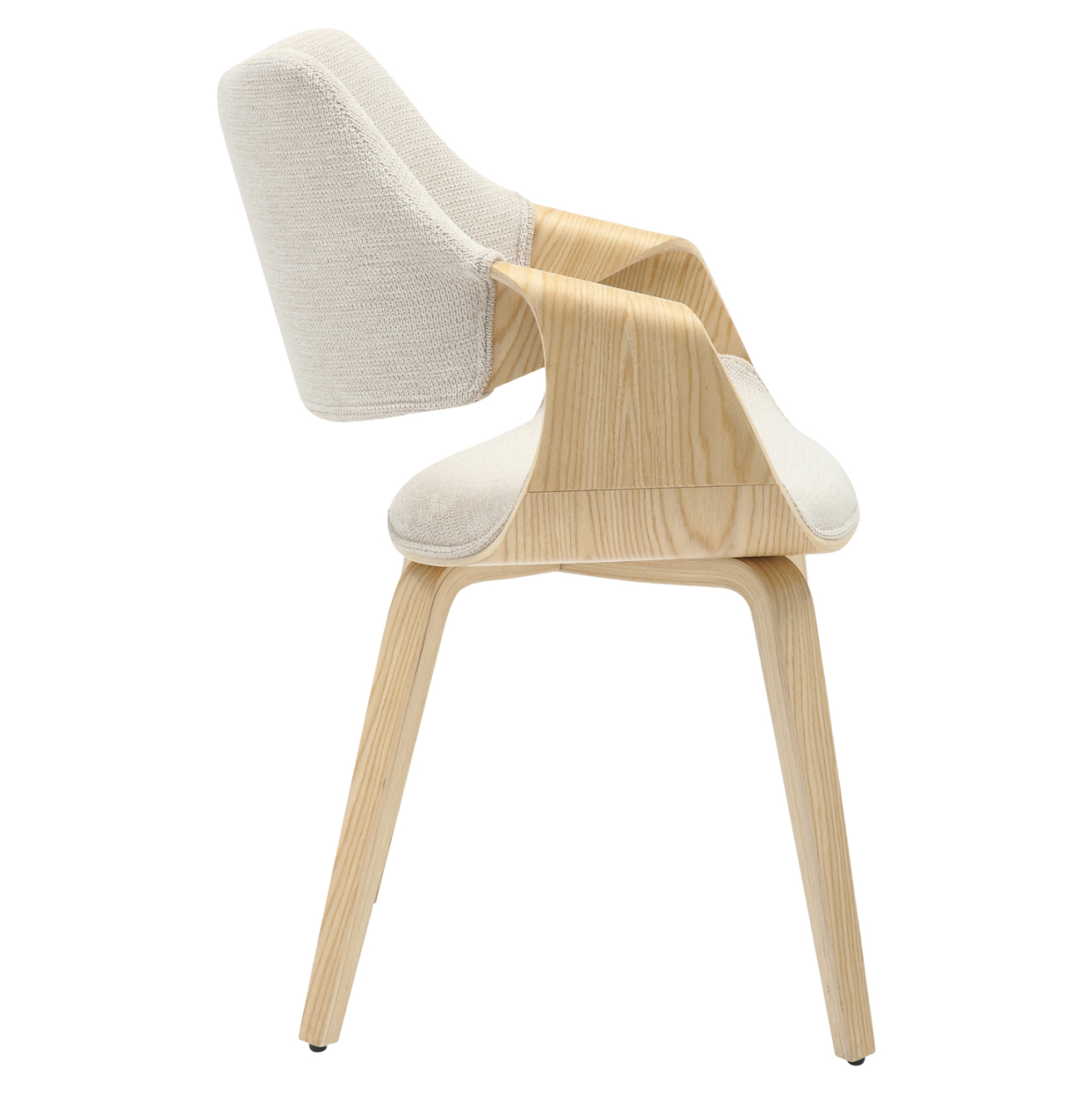 DINING CHAIR NETTO HM9976.01 PLYWOOD FRAME IN OAK-BEIGE FABRIC 55x56x83,5Hcm. [4]