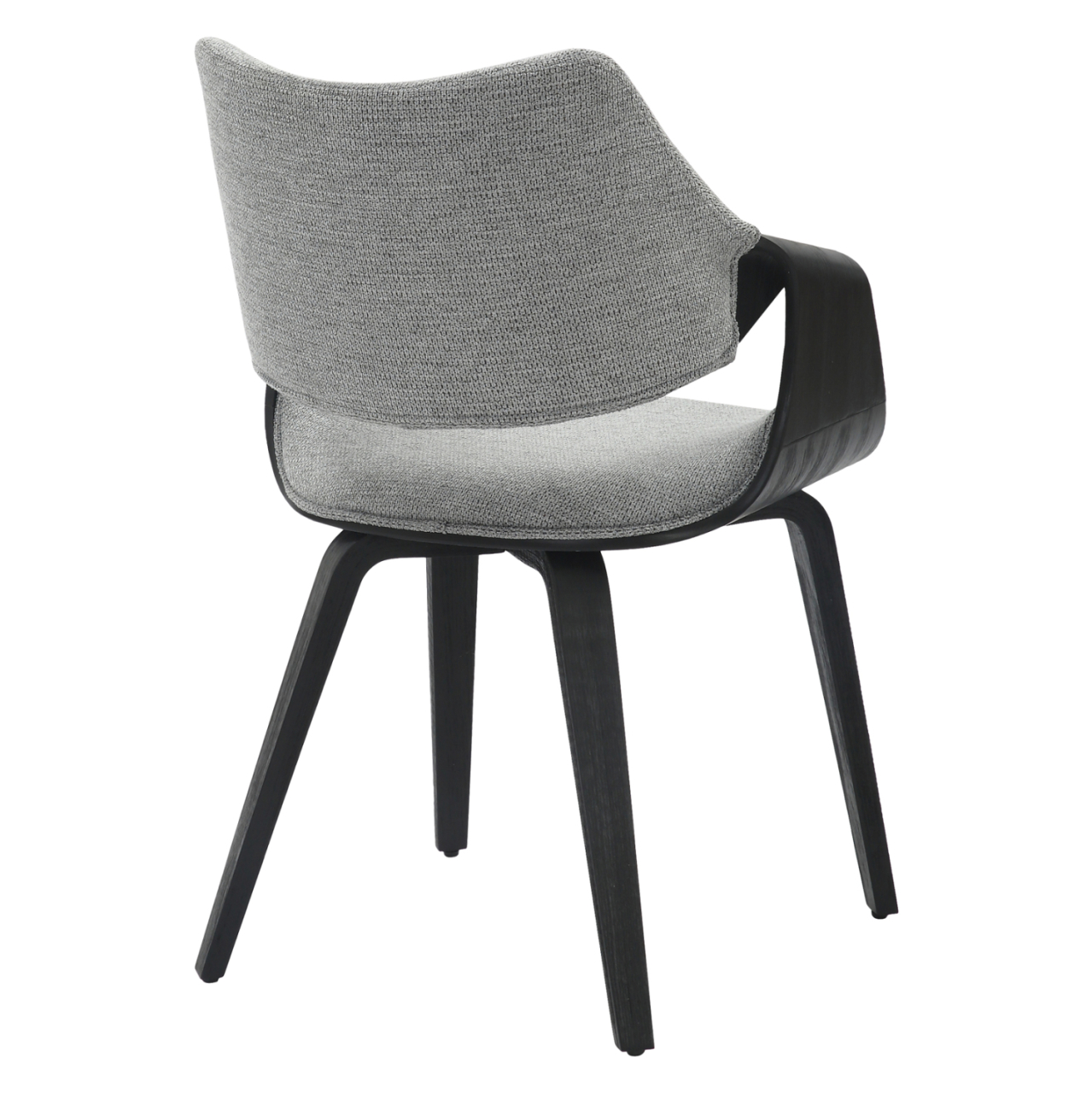 DINING CHAIR NETTO HM9976.02 PLYWOOD FRAME IN BRUSHED BLACK-GREY FABRIC 55x56x83,5Hcm. [5]