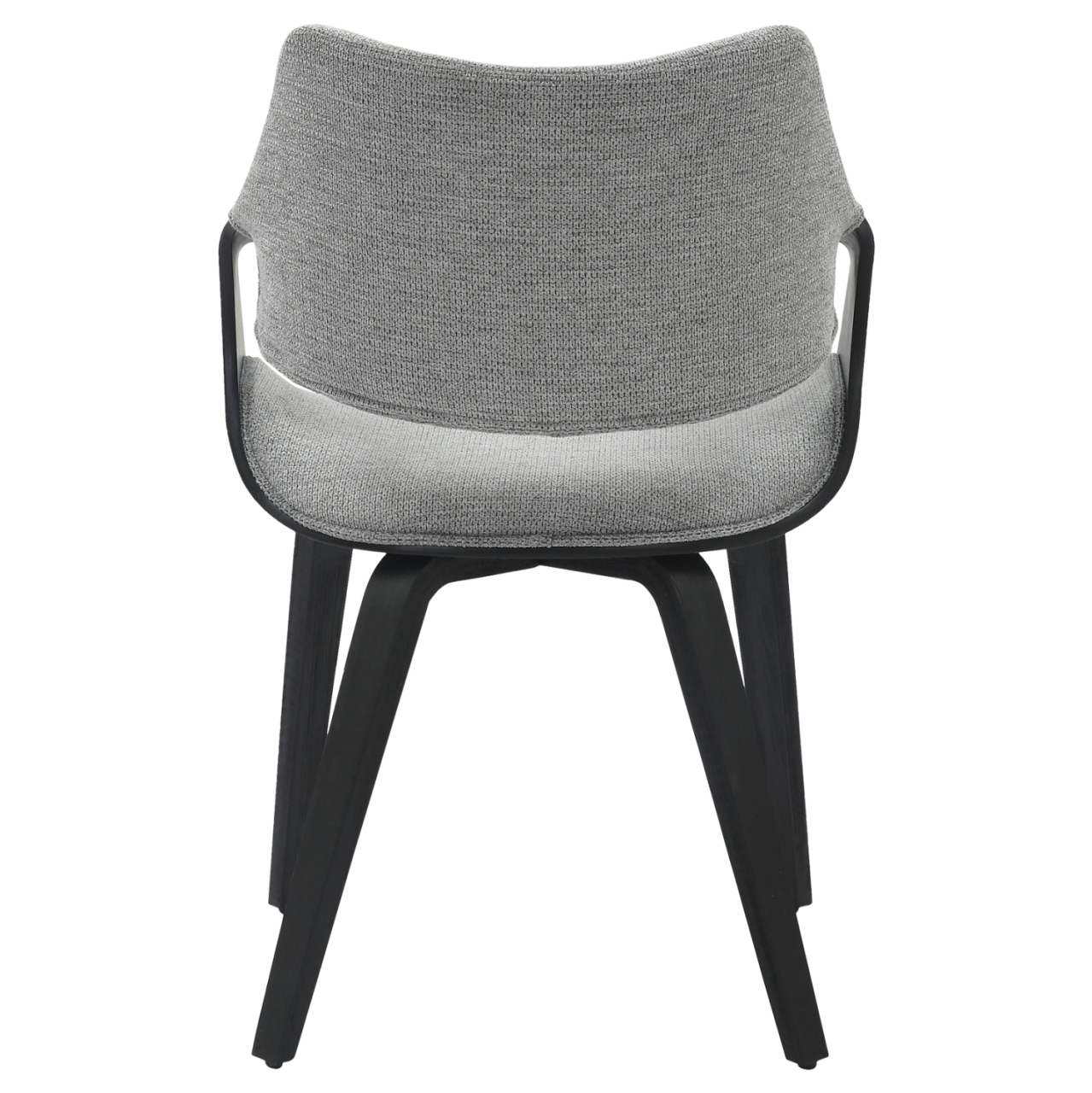 DINING CHAIR NETTO HM9976.02 PLYWOOD FRAME IN BRUSHED BLACK-GREY FABRIC 55x56x83,5Hcm. [6]
