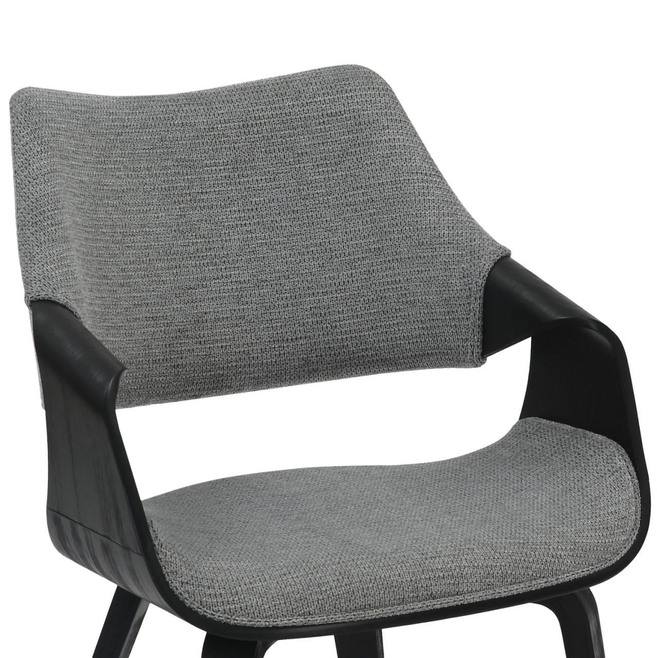 DINING CHAIR NETTO HM9976.02 PLYWOOD FRAME IN BRUSHED BLACK-GREY FABRIC 55x56x83,5Hcm. [7]