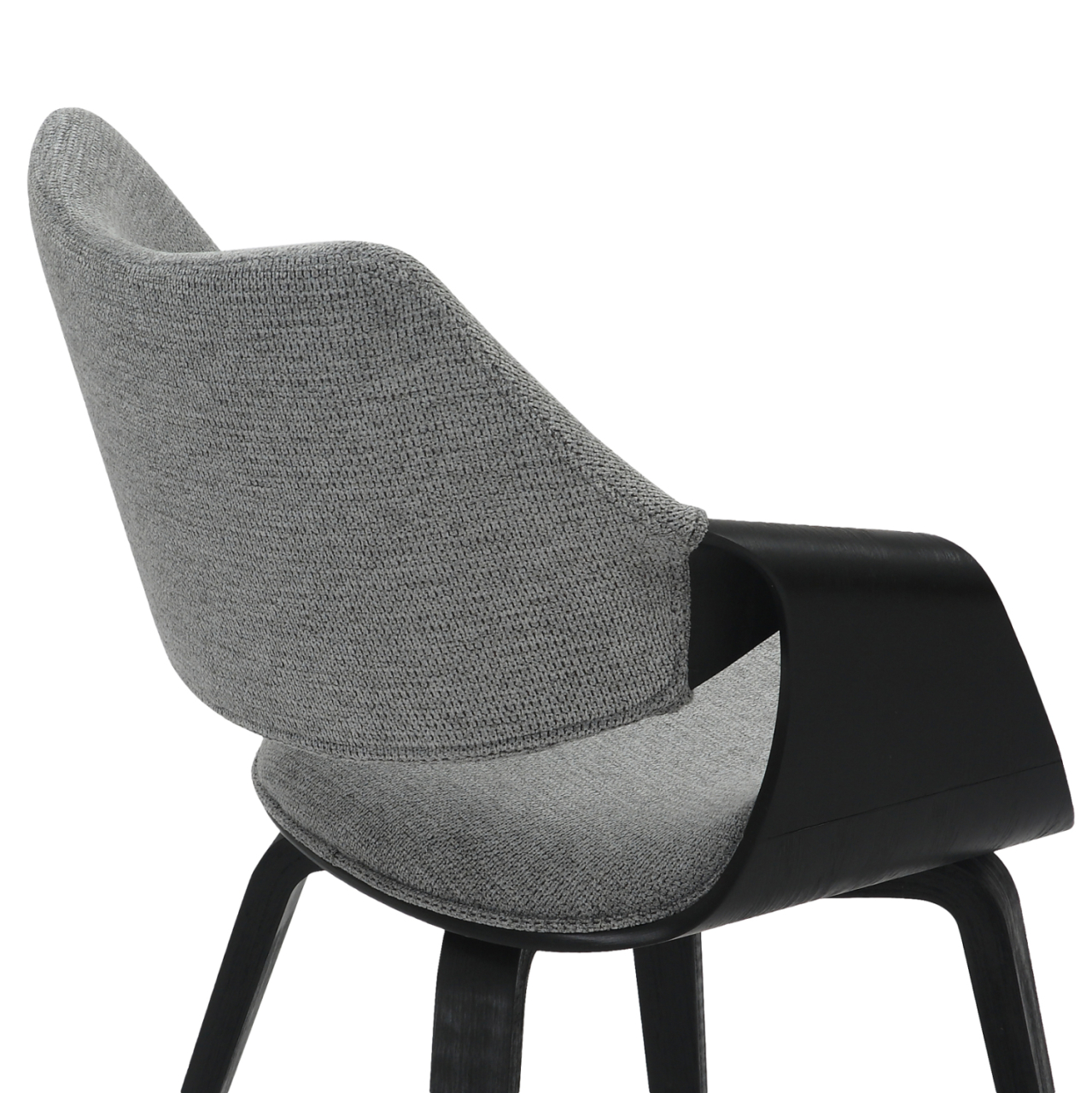 DINING CHAIR NETTO HM9976.02 PLYWOOD FRAME IN BRUSHED BLACK-GREY FABRIC 55x56x83,5Hcm. [8]
