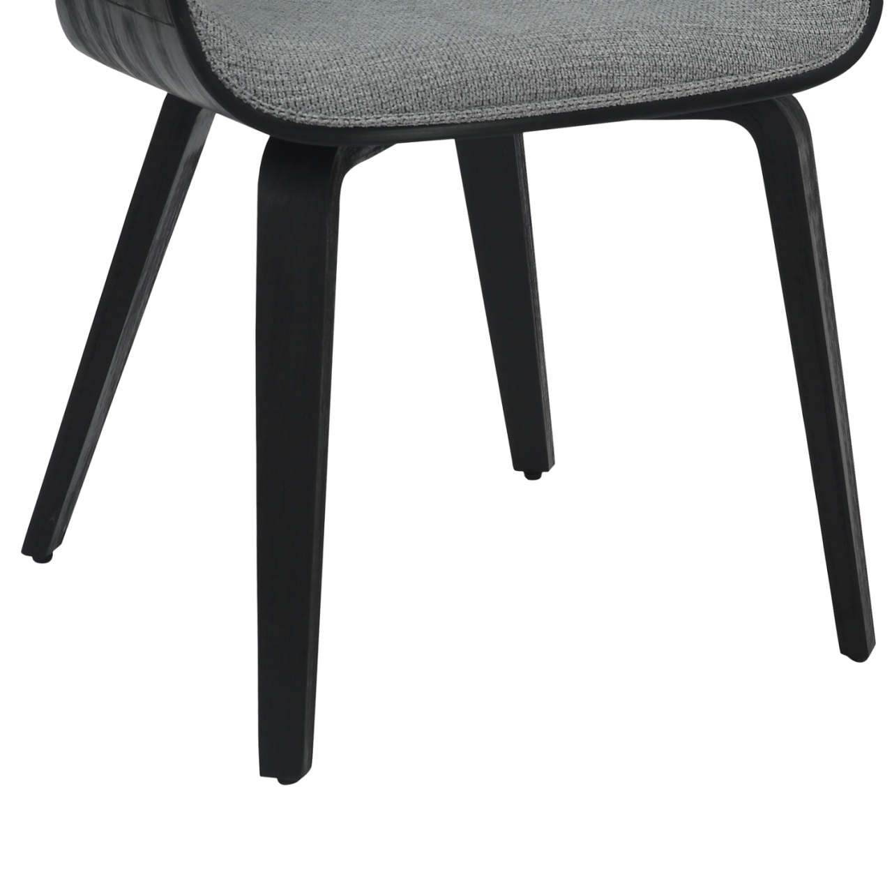 DINING CHAIR NETTO HM9976.02 PLYWOOD FRAME IN BRUSHED BLACK-GREY FABRIC 55x56x83,5Hcm. [9]