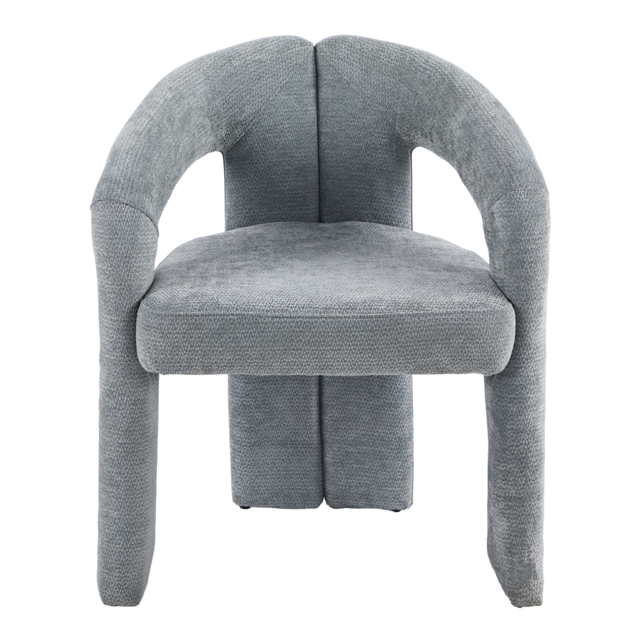 DINING CHAIR NEZA HM18362.01 LIGHT GREY LINEN FABRIC 64x50x76.5Hcm. [3]