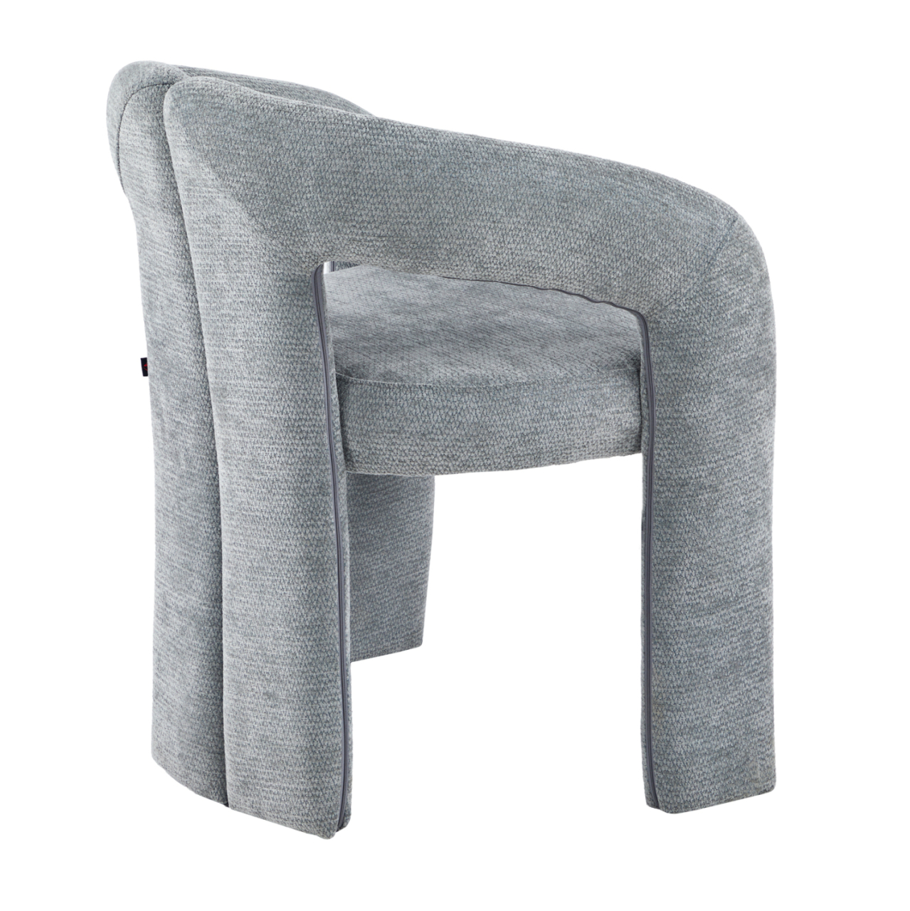 DINING CHAIR NEZA HM18362.01 LIGHT GREY LINEN FABRIC 64x50x76.5Hcm. [5]