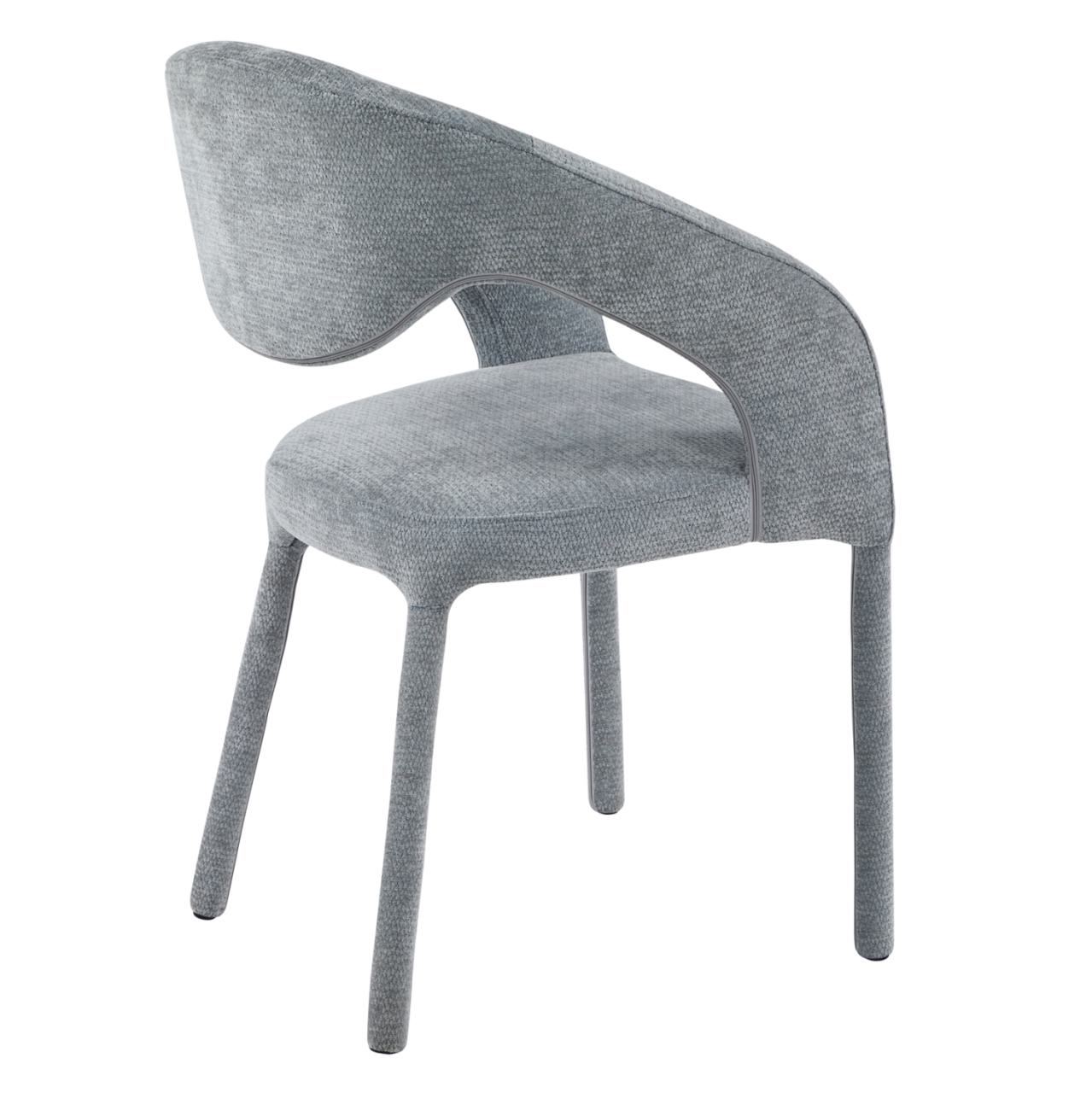 DINING CHAIR OFILIA HM18363.01 LIGHT GREY LINEN FABRIC 58x54.5x85.5Hcm [6]