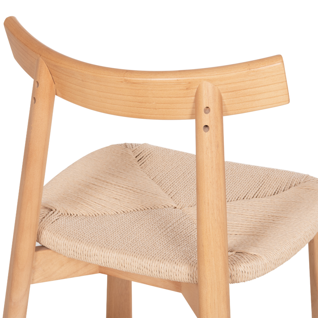 DINING CHAIR OSORIO HM18335.01 RUBBERWOOD and ROPE IN NATURAL (BEECH) COLOR 51x55x74Hcm. [10]