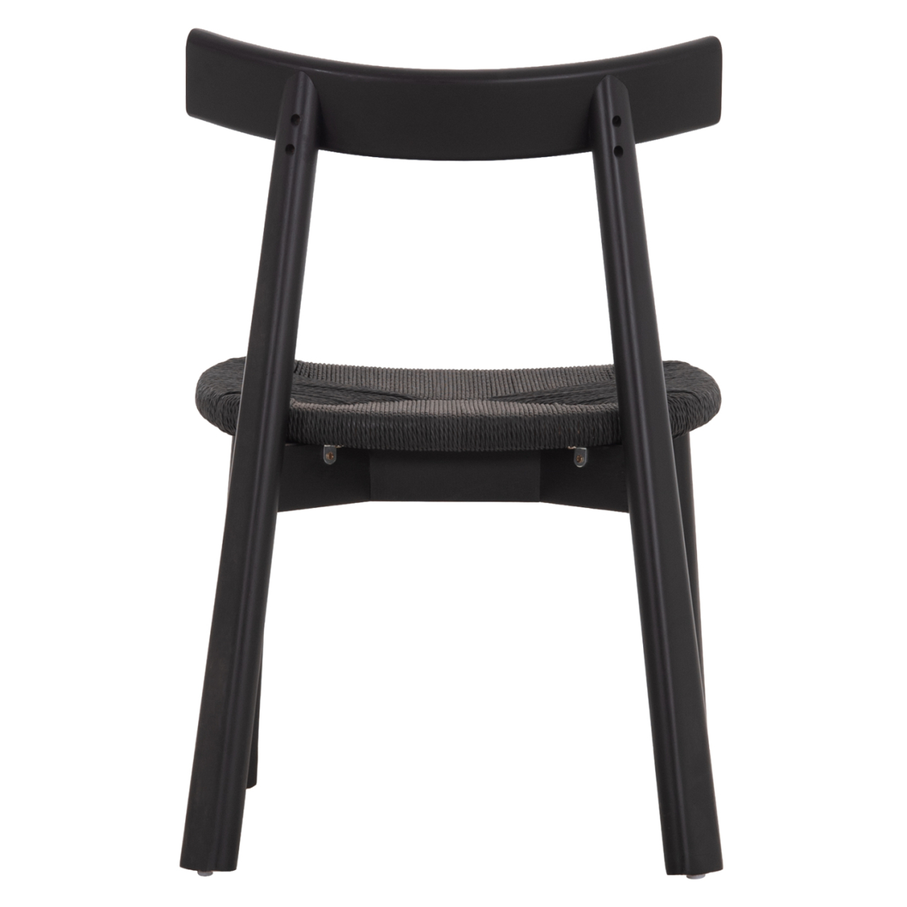 DINING CHAIR OSORIO HM18335.02 RUBBERWOOD and ROPE IN BLACK 51x55x74Hcm. [6]