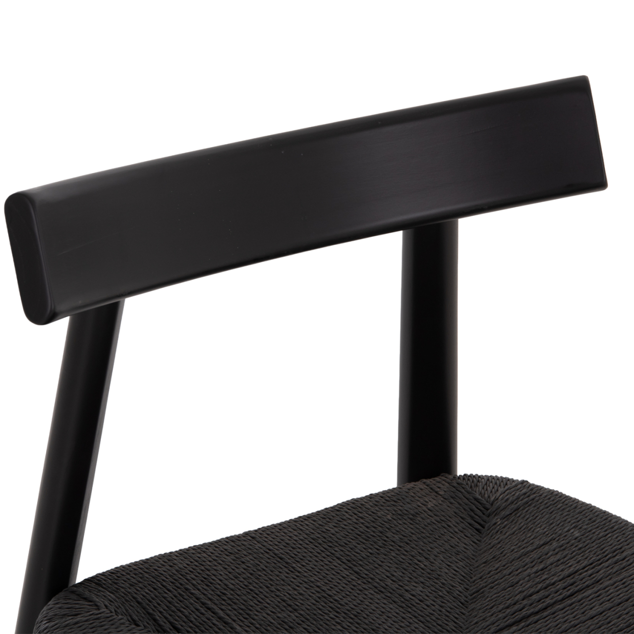 DINING CHAIR OSORIO HM18335.02 RUBBERWOOD and ROPE IN BLACK 51x55x74Hcm. [7]