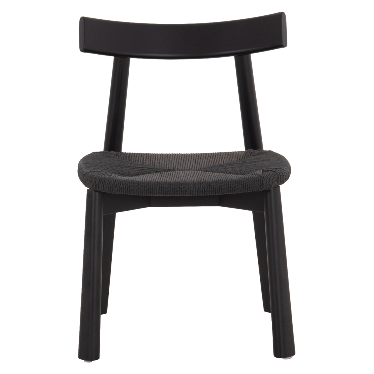 DINING CHAIR OSORIO HM18335.02 RUBBERWOOD and ROPE IN BLACK 51x55x74Hcm. [3]