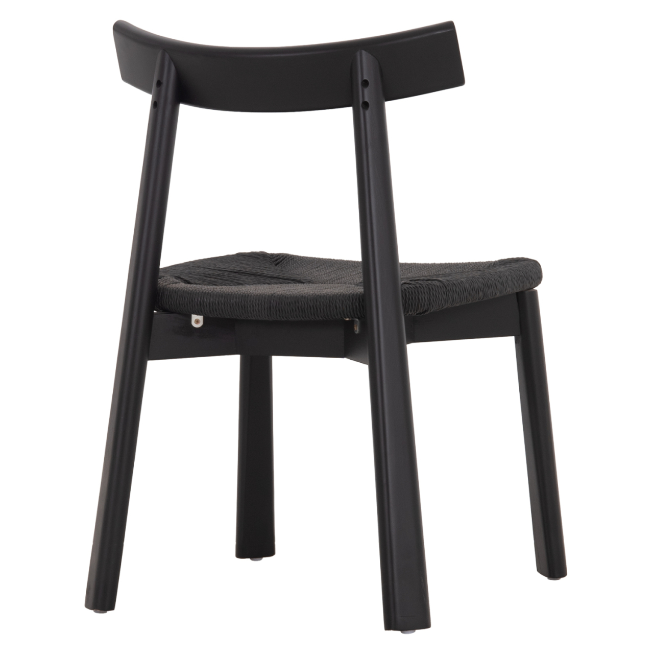 DINING CHAIR OSORIO HM18335.02 RUBBERWOOD and ROPE IN BLACK 51x55x74Hcm. [5]
