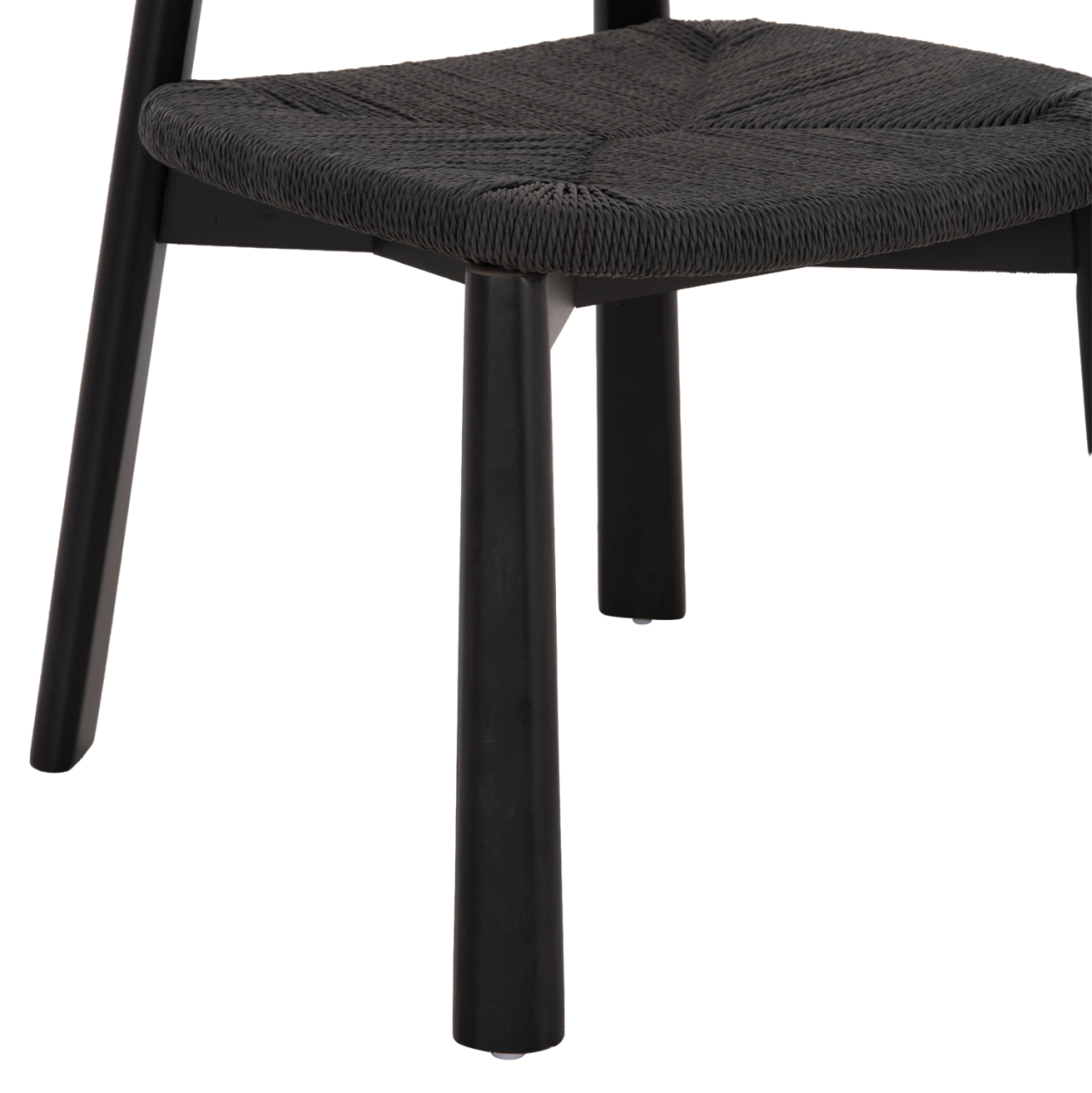 DINING CHAIR OSORIO HM18335.02 RUBBERWOOD and ROPE IN BLACK 51x55x74Hcm. [9]