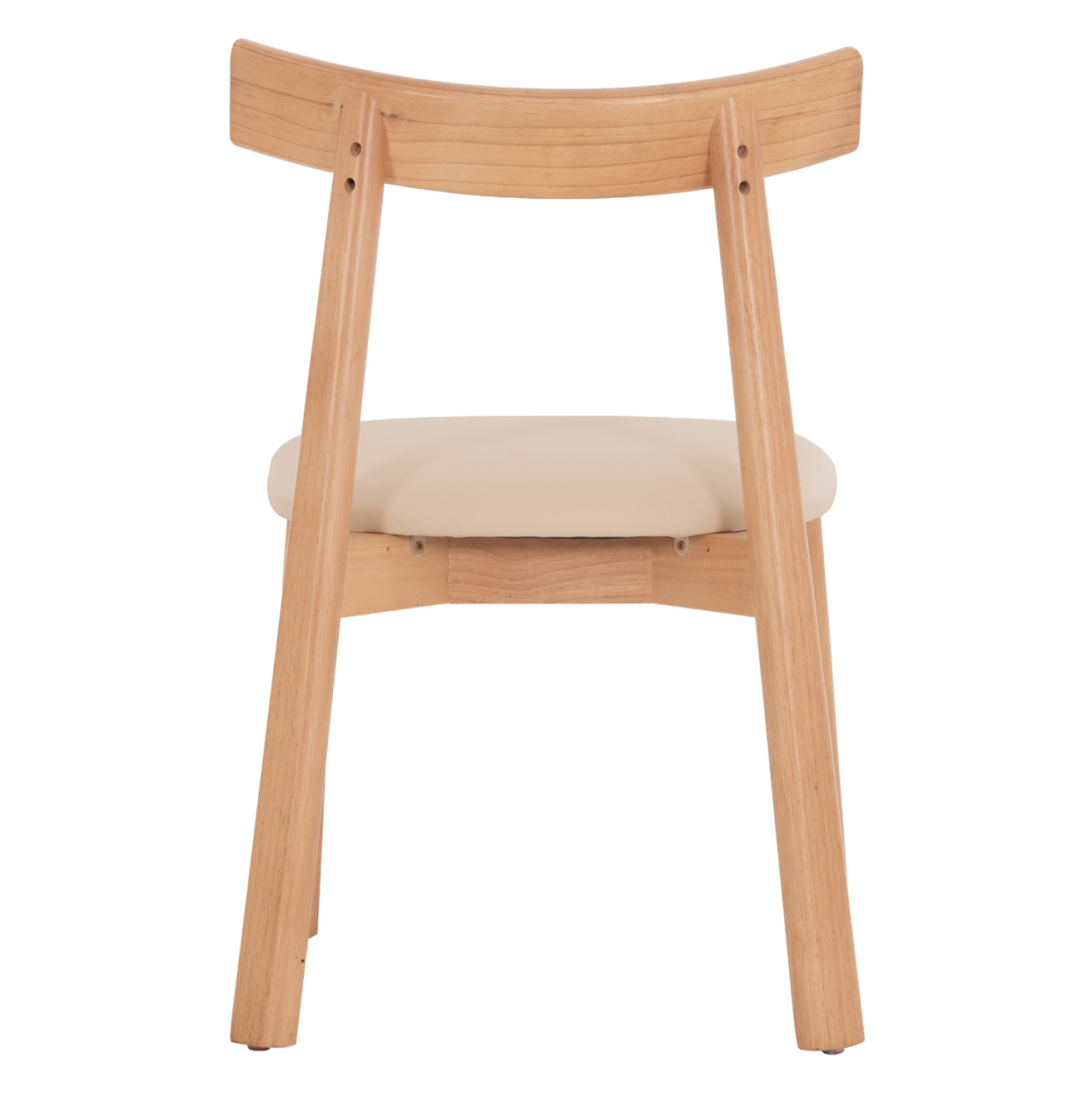 DINING CHAIR OSORIO HM18335.11 RUBBERWOOD IN NATURAL-ECRU PU 51x55x74Hcm. [6]