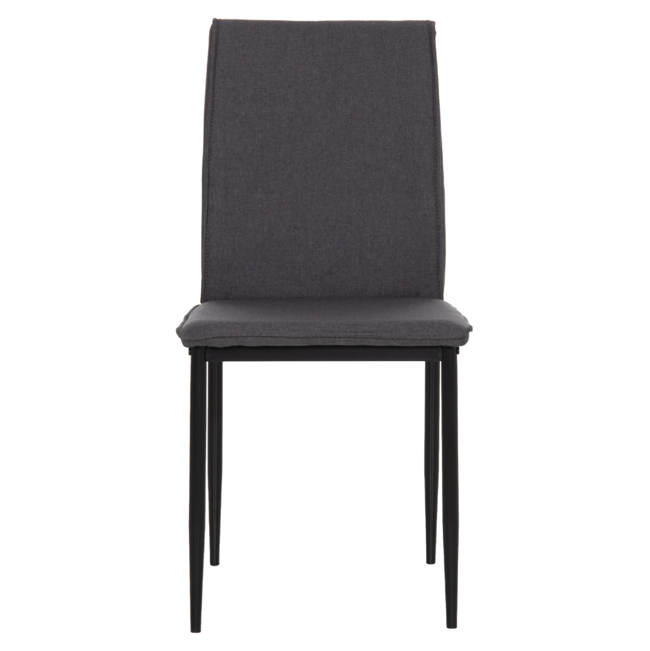 DINING CHAIR PERKY HM18347.01 GREY FABRIC-METAL LEGS IN BLACK 44x60x87H cm. [3]