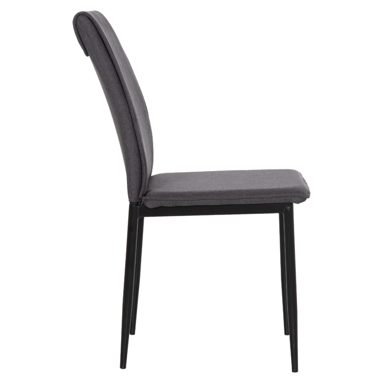 DINING CHAIR PERKY HM18347.01 GREY FABRIC-METAL LEGS IN BLACK 44x60x87H cm. [4]