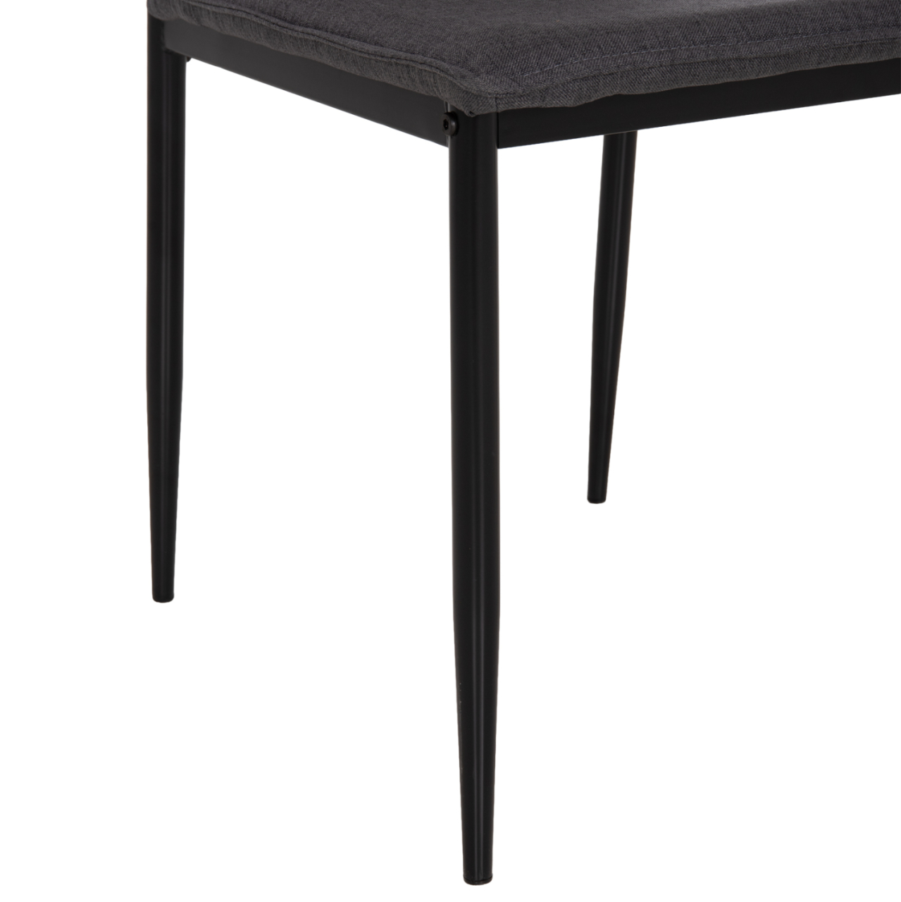 DINING CHAIR PERKY HM18347.01 GREY FABRIC-METAL LEGS IN BLACK 44x60x87H cm. [9]
