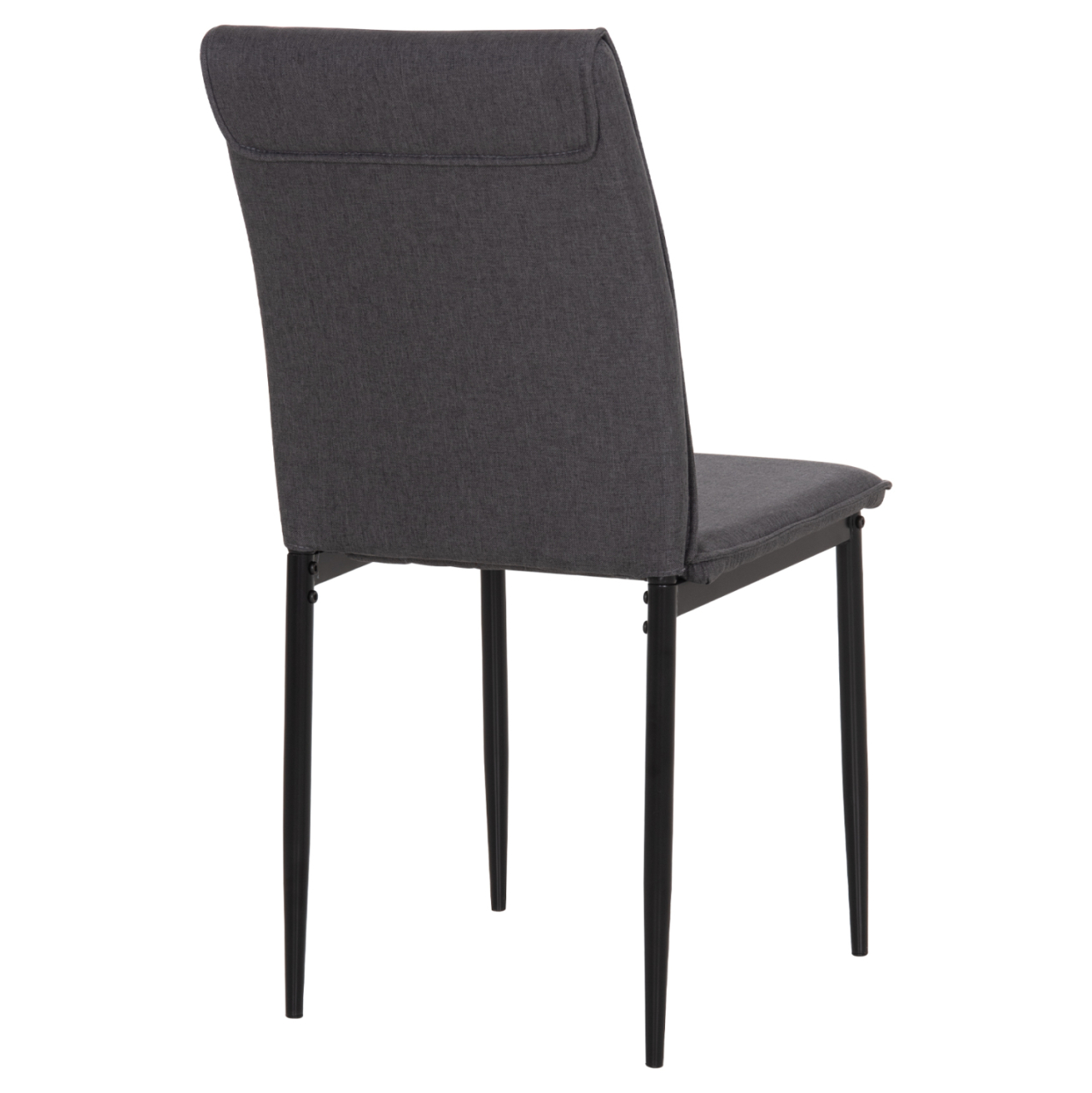 DINING CHAIR PERKY HM18347.01 GREY FABRIC-METAL LEGS IN BLACK 44x60x87H cm. [5]