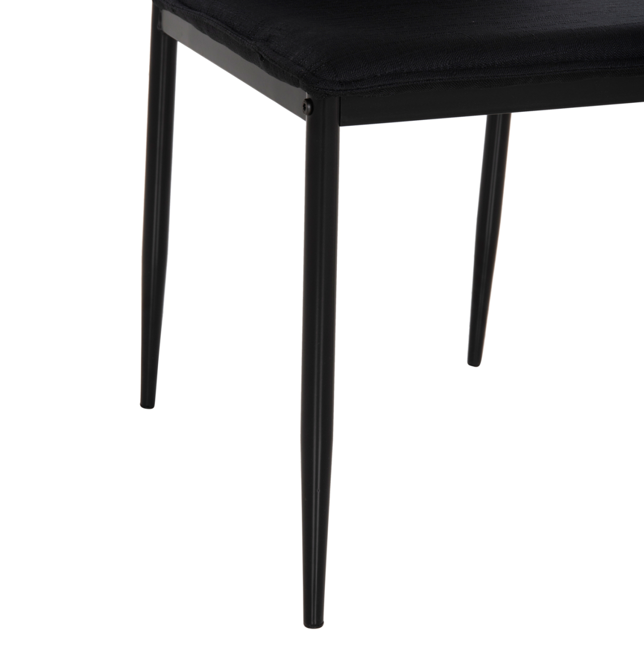 DINING CHAIR PERKY HM18347.02 BLACK FABRIC and METAL LEGS 44x60x87Hcm. [9]